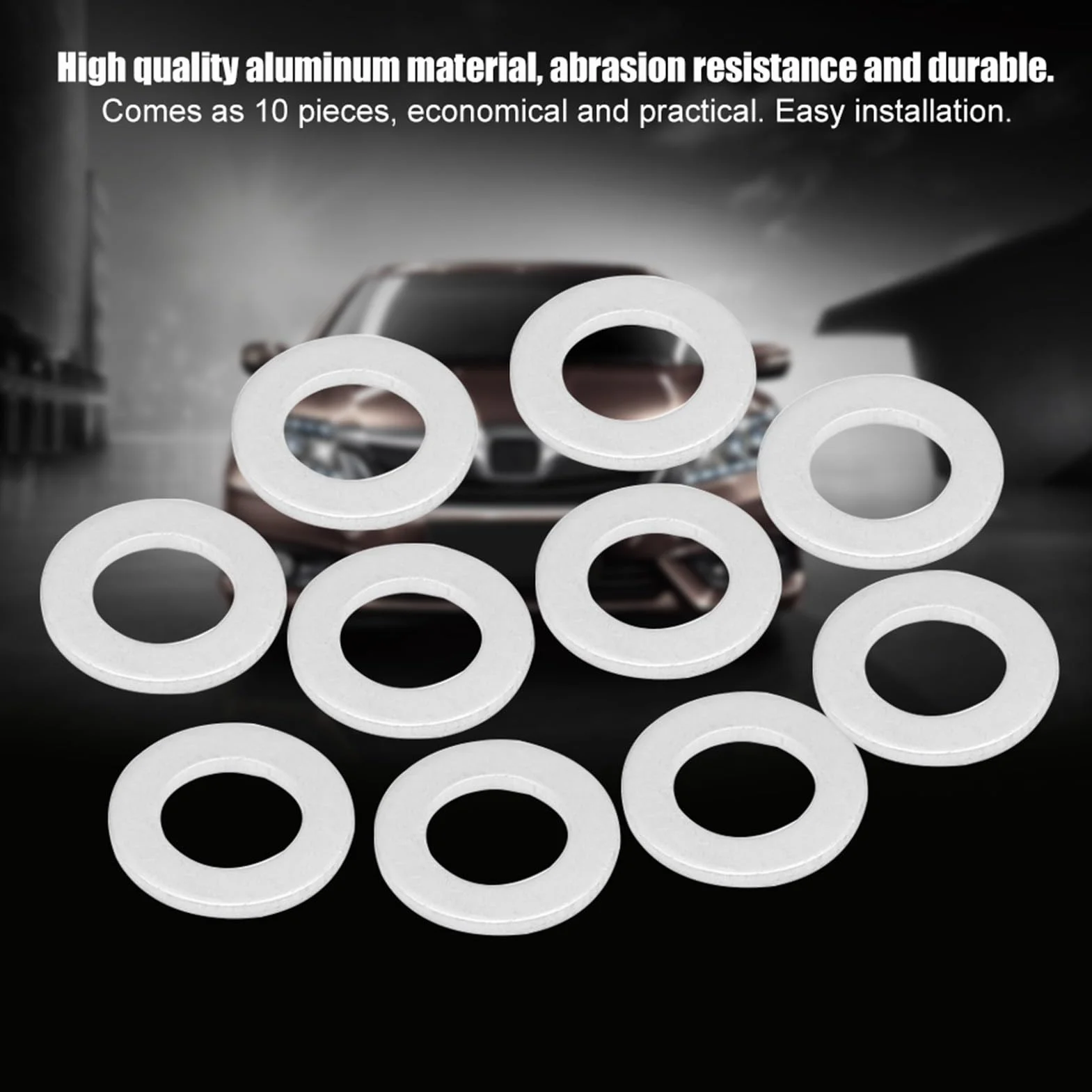 Paquete de 10 Juntas de drenaje de aceite de aluminio Kit de juntas de arandela 14MM joint vis de vidange moto v-strom