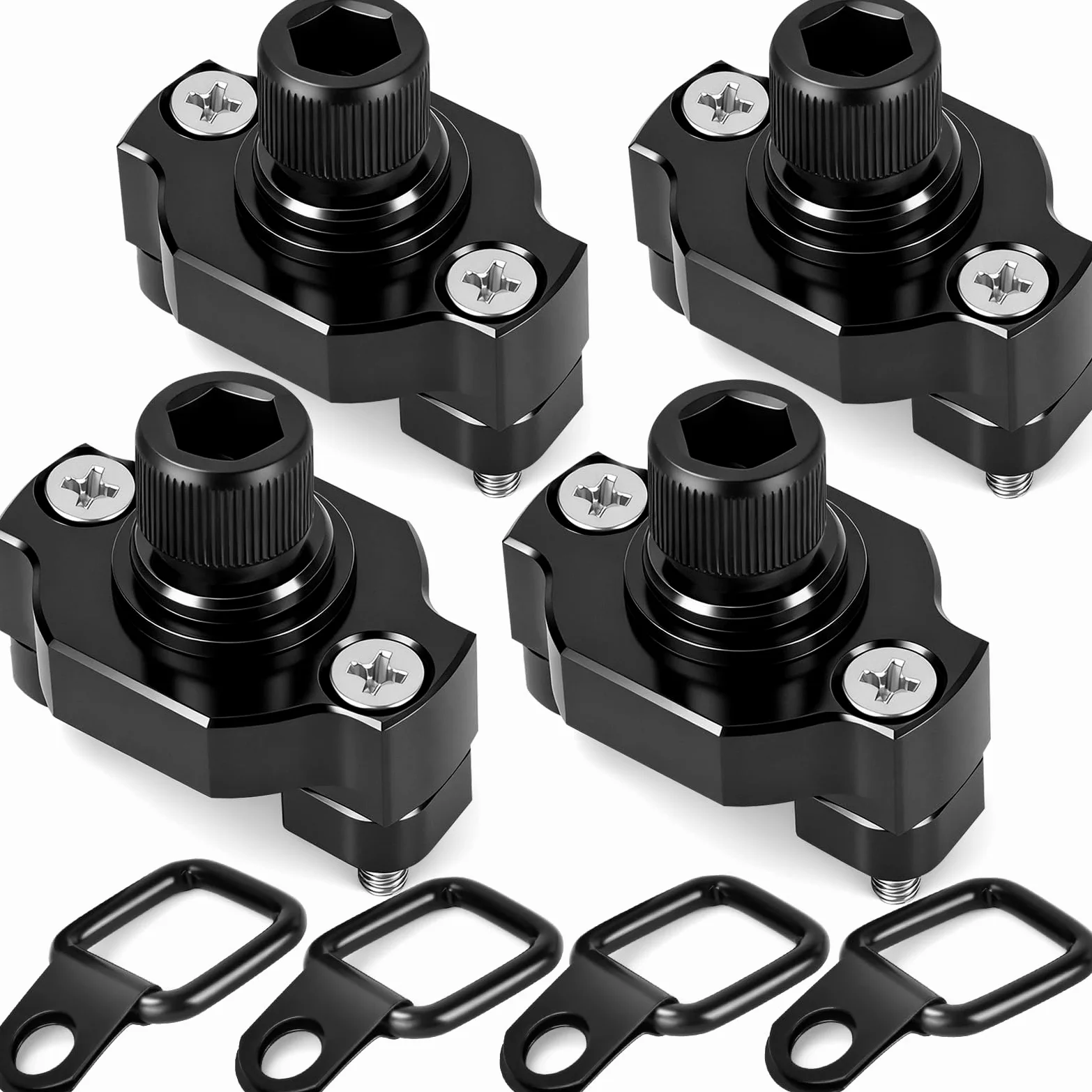 UTV ATV Anclajes de amarre de anillos en D de aluminio para CFMOTO Cforce Zforce Uforce 1000 950 800 600 625 U10 Accesorios, Sistema de anclaje de amarre de anillos en D resistente para UTV