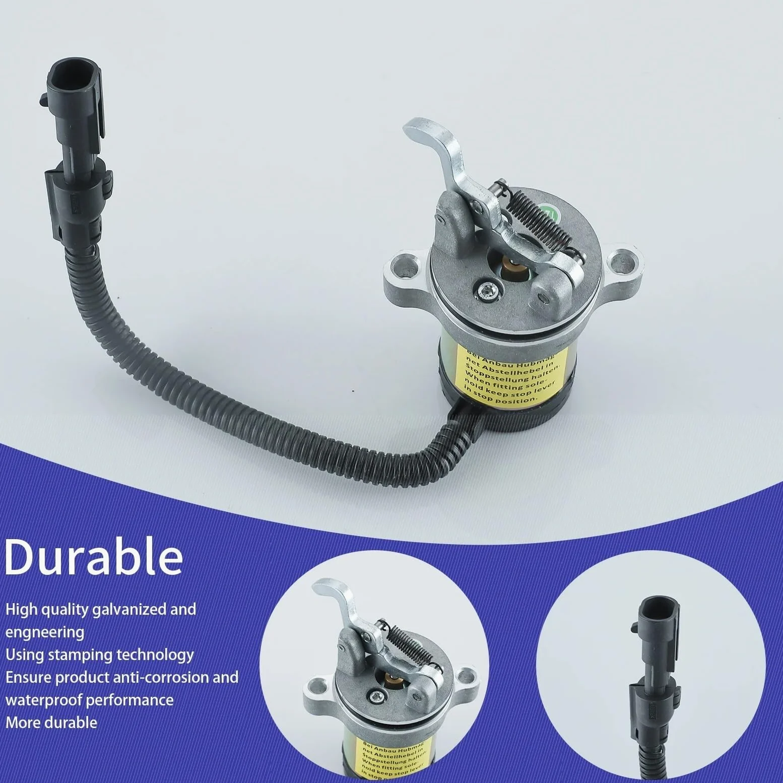Solenoide de corte combustible 12 V 04103808 04113811 04103812 04103818 Compatible con motor Deutz F3L F3M F4L F4M 1011 2011 Stop Grifo de tanque de combustible