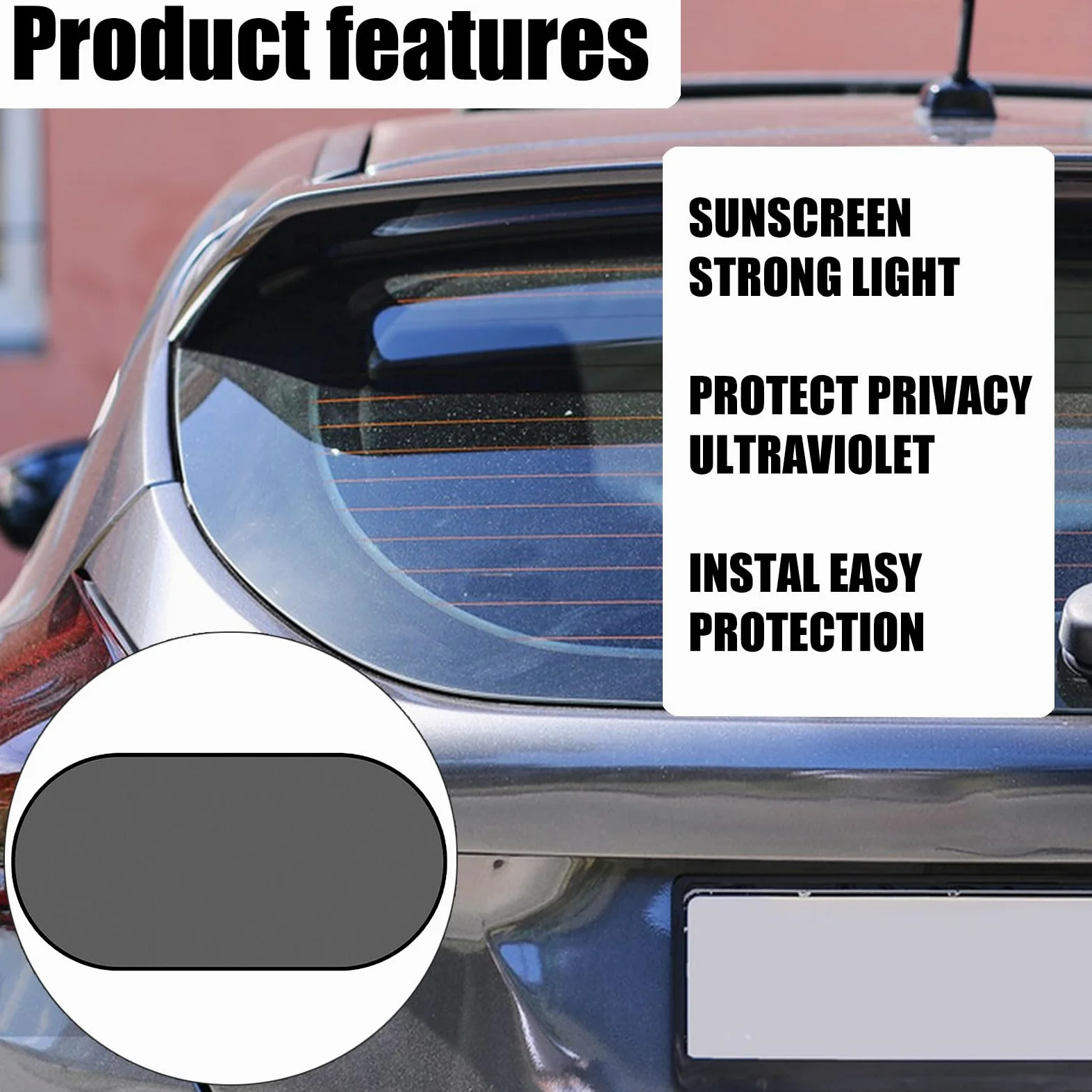 Parasol para Ventana Trasera de Coche,Parasol Coche Ttrasero,Sunshade Trasero Car,con 2 Potente Ventosa,100x50 cm