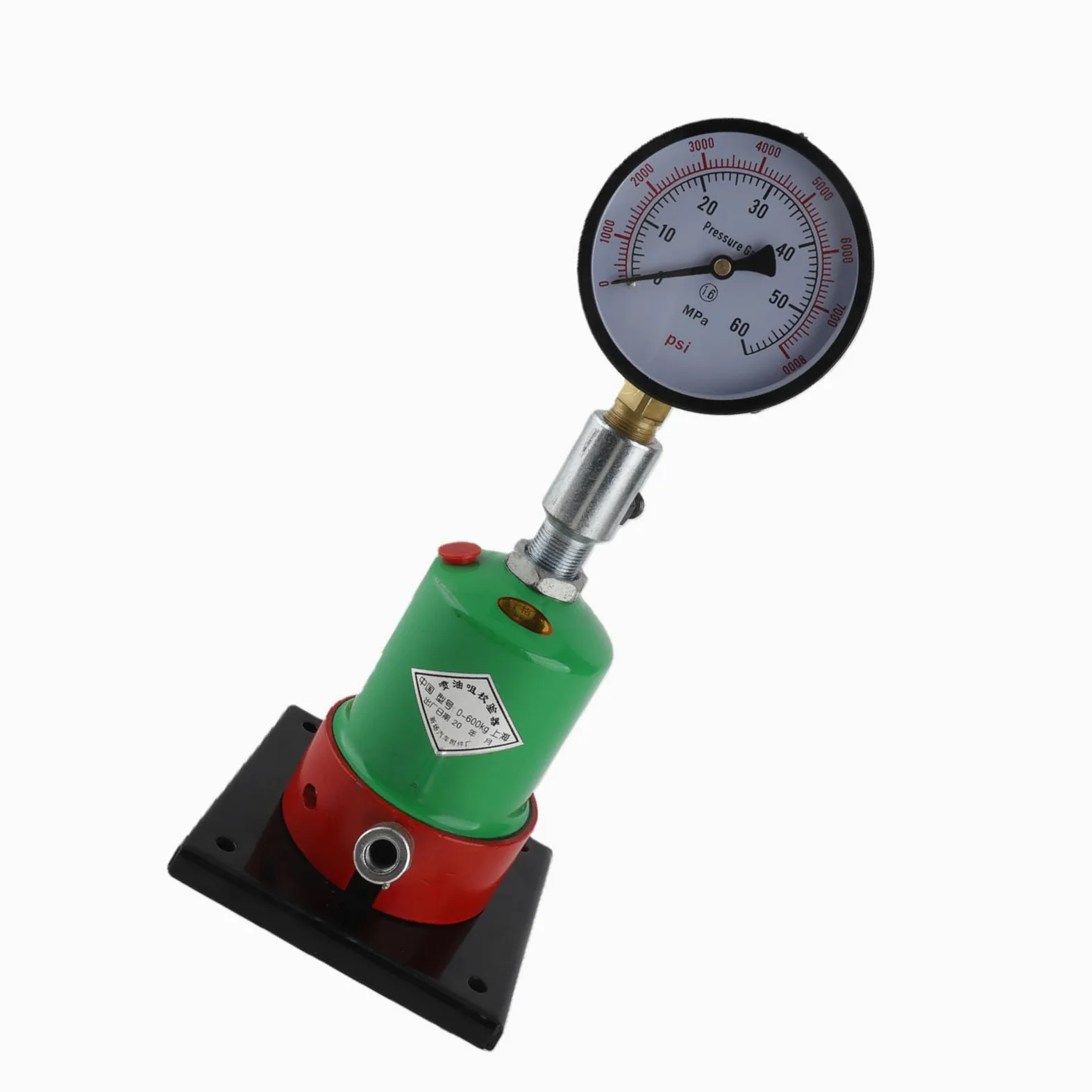 Yosoo Health Gear Probador de Presión Pop de Boquilla de Inyector Diésel Probador de Boquilla de Inyector de Metal 0 60MPA M12x1.5MM Comprobaciones de Rosca Doble Sellado de Presión para Talleres de