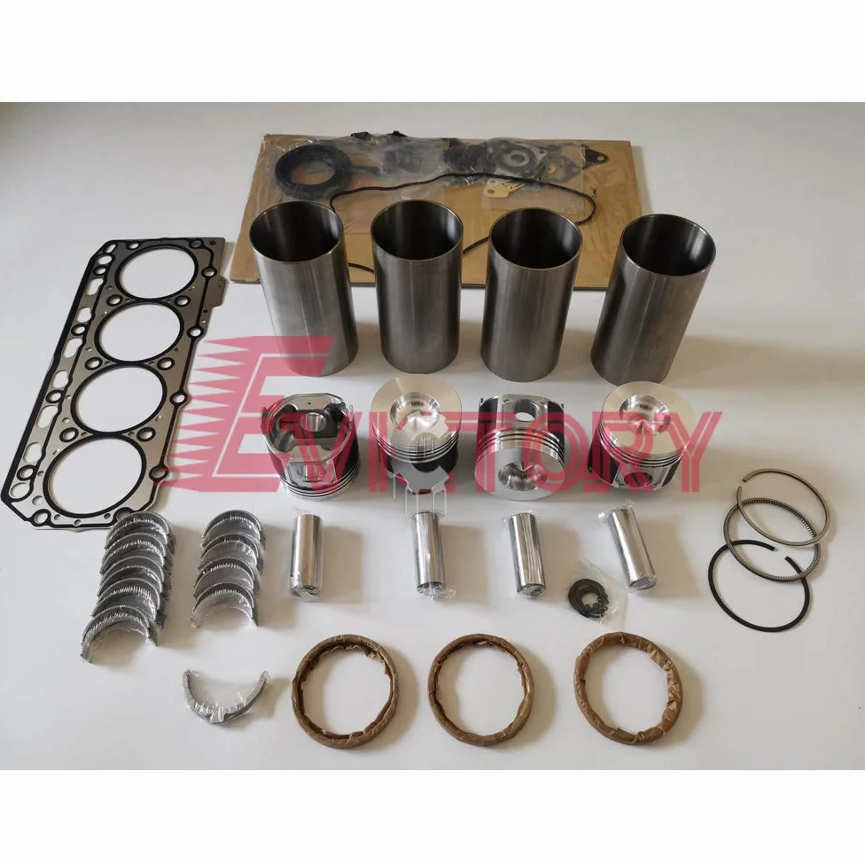 Para yanmar 4TNE78 4TNE78A Kit de reconstrucción de reconstrucción de anillo de pistón rodamiento de junta + bomba de aceite + asiento guía de válvula + bomba de agua