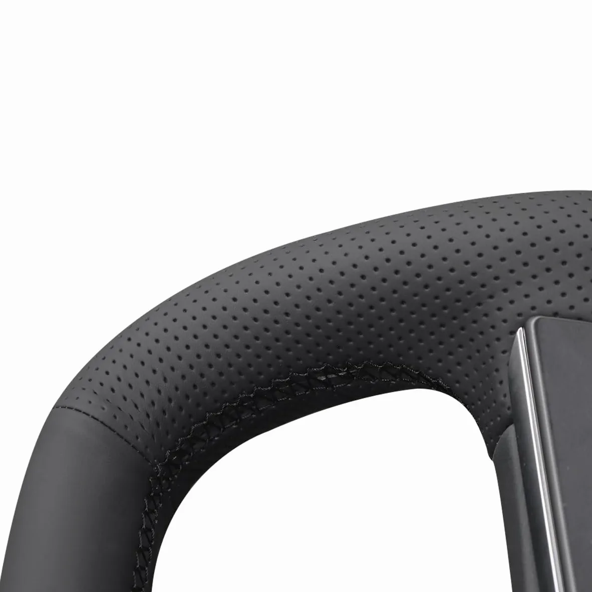 MEWANT Funda de Volante para Yoke Style Steering Wheel para Tesla Model S 2021-2023 / Model X 2021-2023 Cubierta de Volante | Style Steering Wheel / Tesla Model S 2021-2023 / Model X 2021-2023 Yoke Transpirable Para Volantes Calefactados Duradero