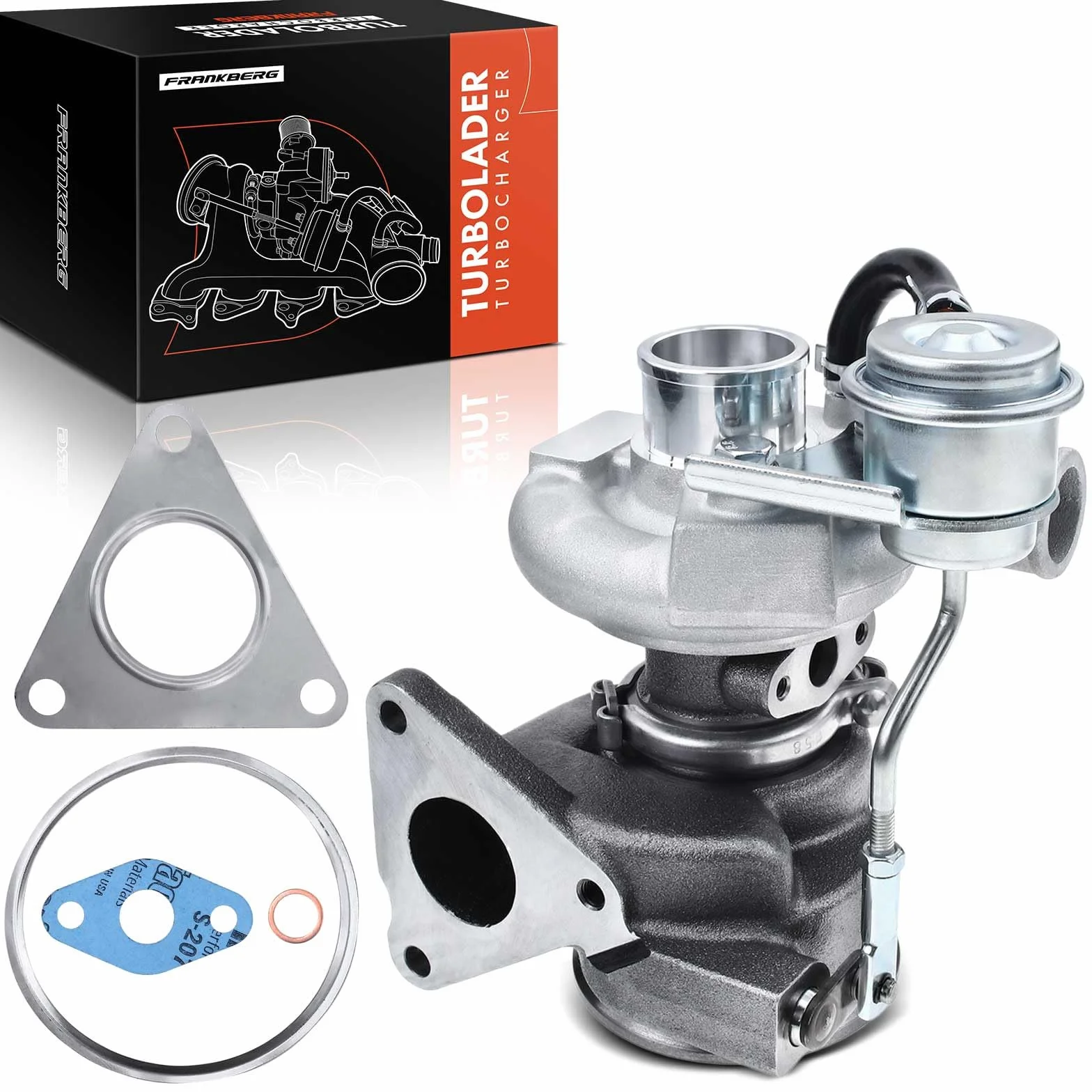 Frankberg Turbocompresor 49131-05212 | Compatible con: Ducato Van 250, Caja de puente, Autobús Jumper, Plataforma/chasis Boxer, Plataforma/chasis Jumper, Ducato