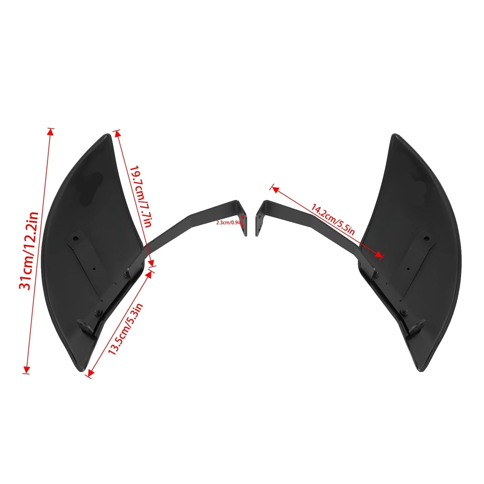 Compatible con Conducto De Refrigeración De Pinza Honda CB1000 Hornet. | Atornillado directo, aumenta el flujo de aire, protege la pinza y mejora el aspecto general(Black)