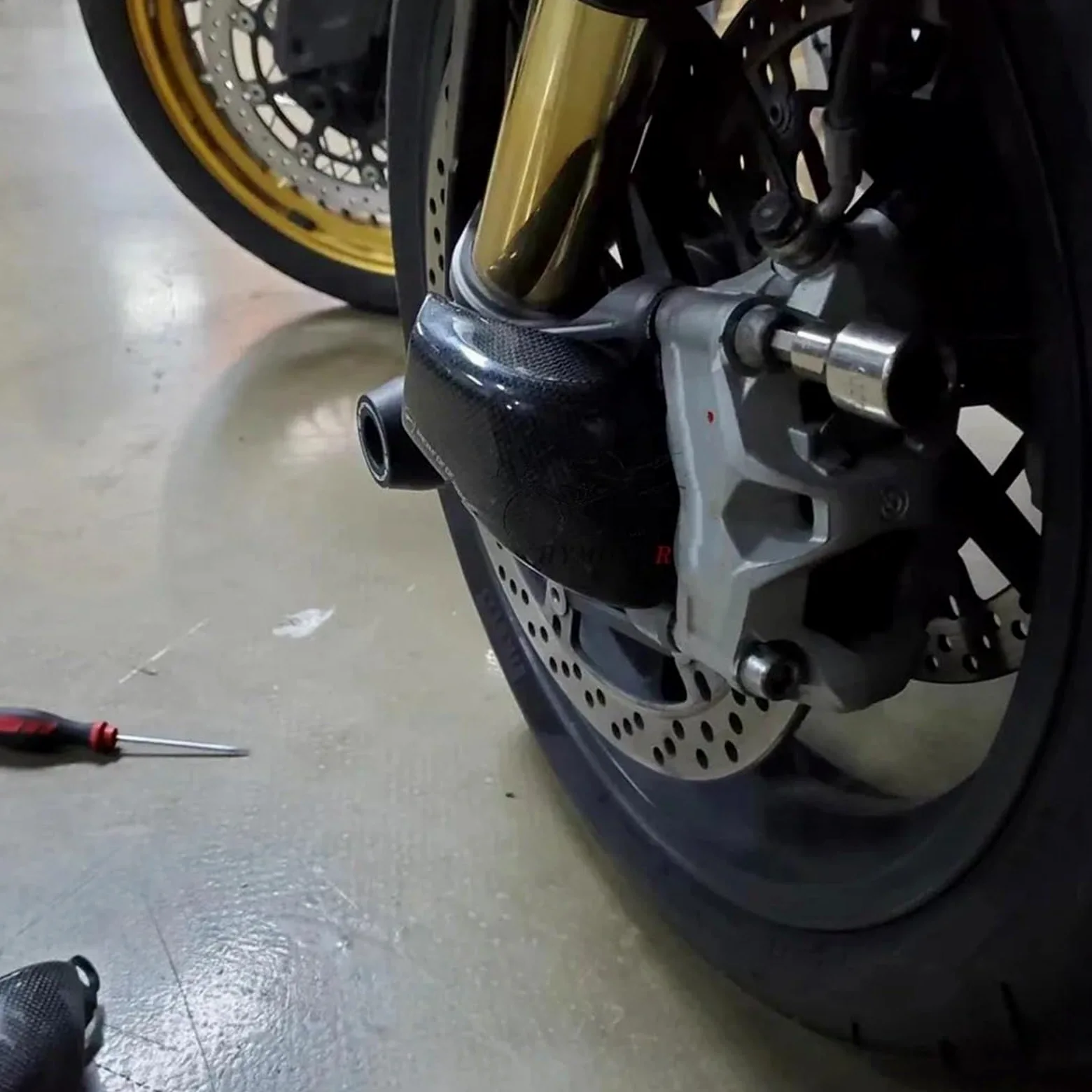 Conductos de refrigeración de aire de pinza Compatible con DUCATI Panigale Streetfighter MTS V4 V4S V4SP SP SP2 100 mm, pinza delantera, cubierta de radiador,refrigeración de frenos.(Matte finish)