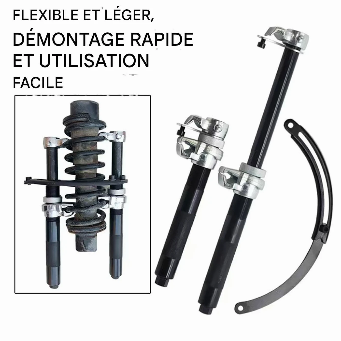 Compresor De Muelles Automoción Kit De Compresión De Resortes Para | Herramientas de Montaje con para Componentes de Frenos, Motor, Remolque y Dirección