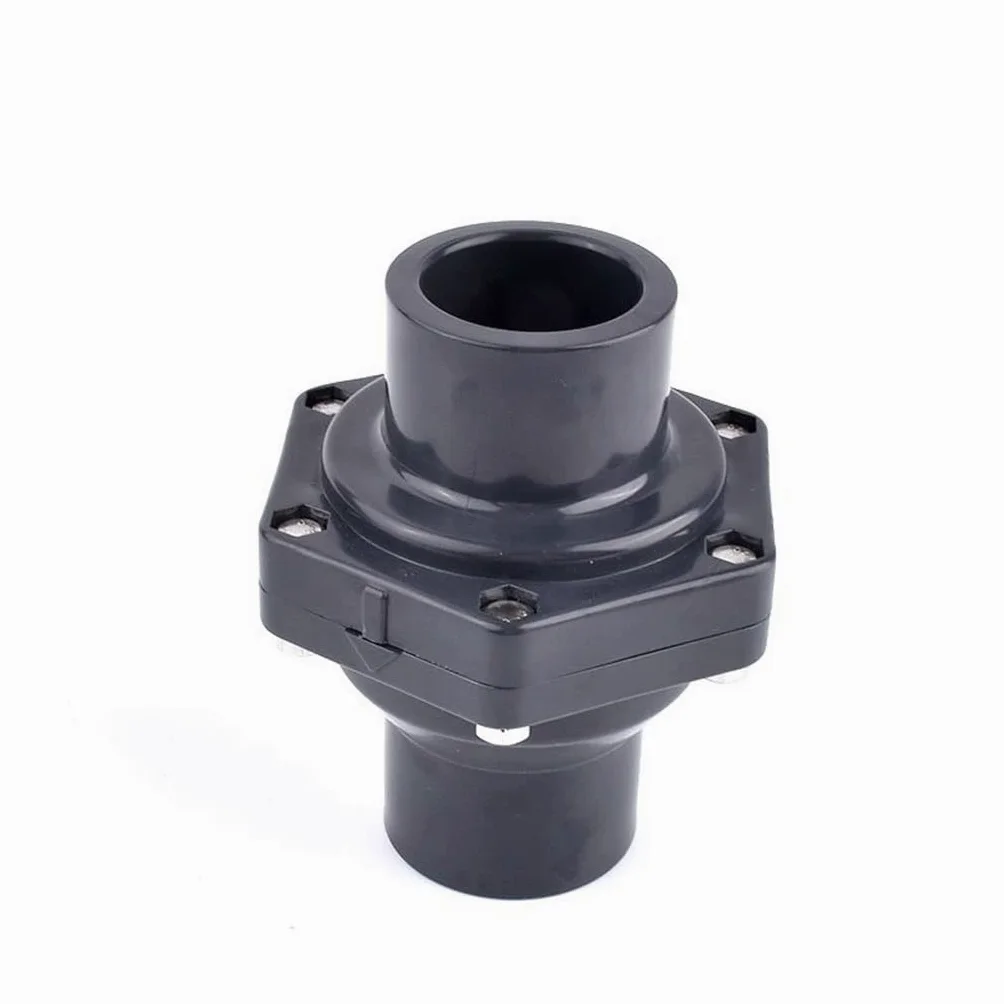 PE Válvula de bola Conector de tubería UPVC Flap Válvula de retención Plástico, for alcantarillado Tubería de drenaje Bomba de agua Antirreflujo Antiolor Válvula de retención Conector (Size : ID 50mm)