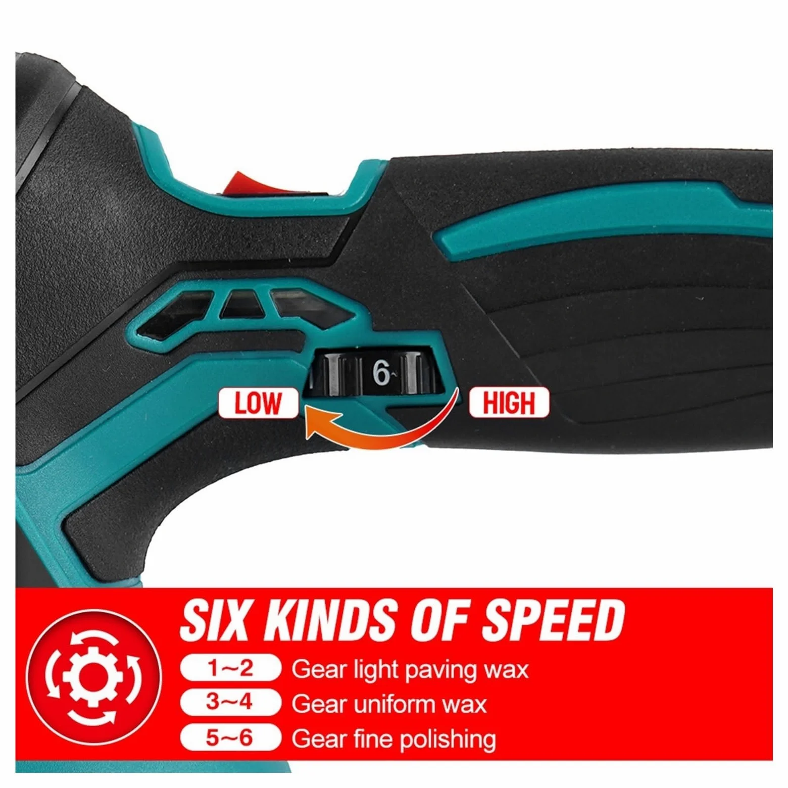 Juego De Pulidora Inalámbrica para Coches, con Batería Recargable: Kit De Pulido Y Sellado Eficiente para Automóviles.(Color - Sin Batería)
