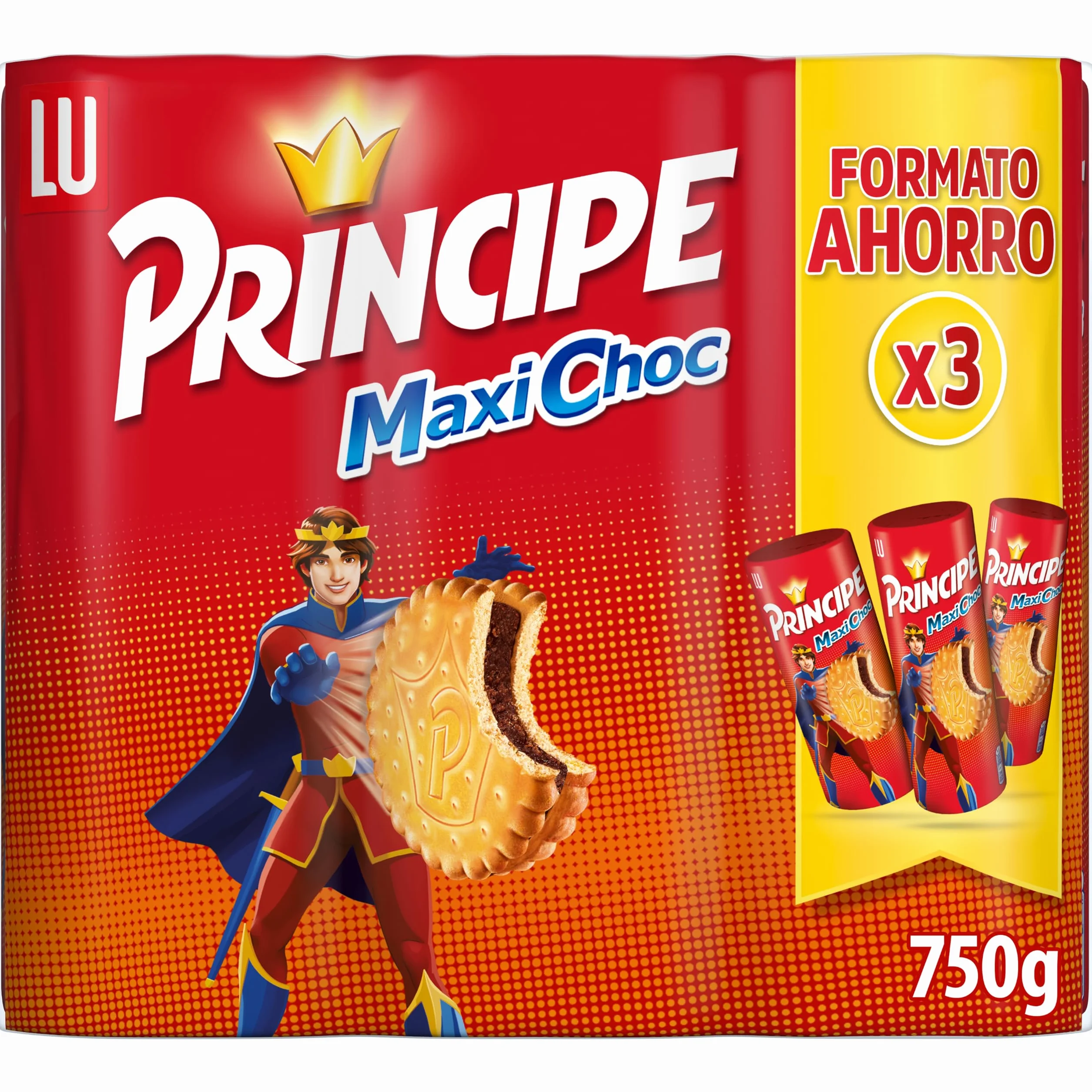 Principe Galleta Relleno De Chocolate 3 x 250