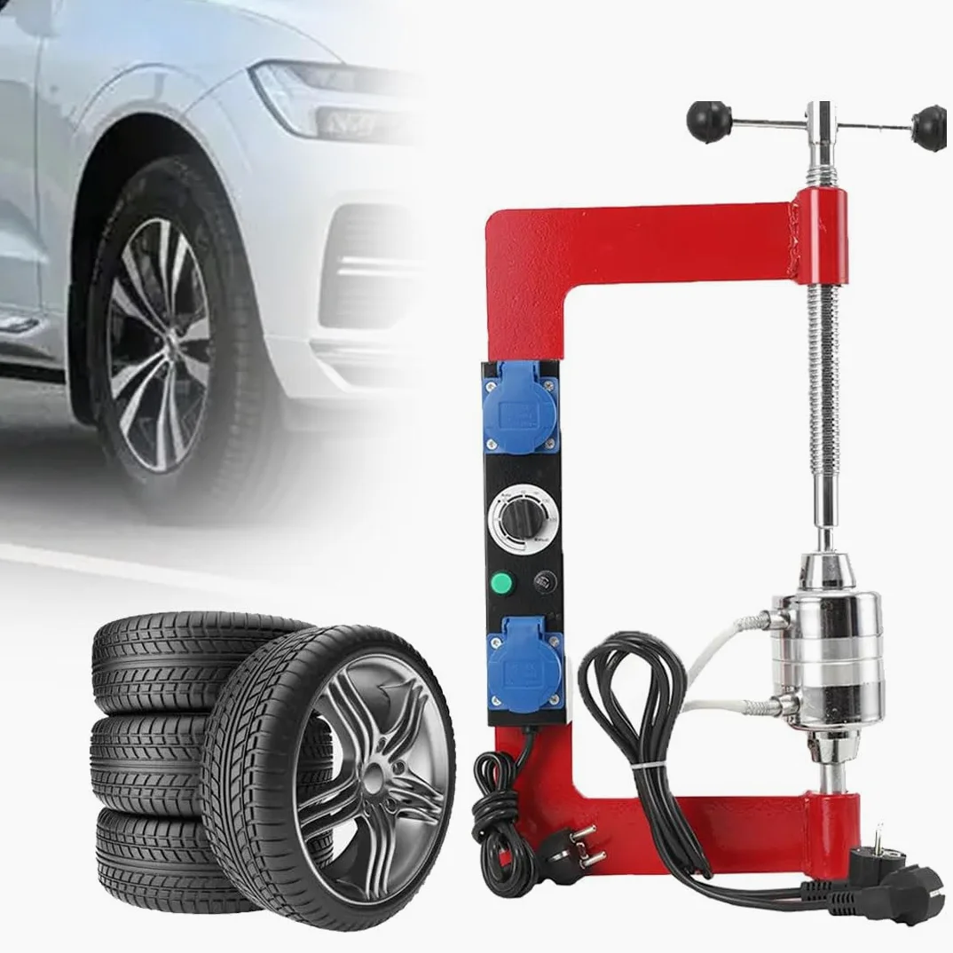 Vulcanizador automático de neumáticos con 8 moldes, control de temperatura constante de 120-165 °C, temporizador programable para reparaciones de automóviles y camiones ligeros