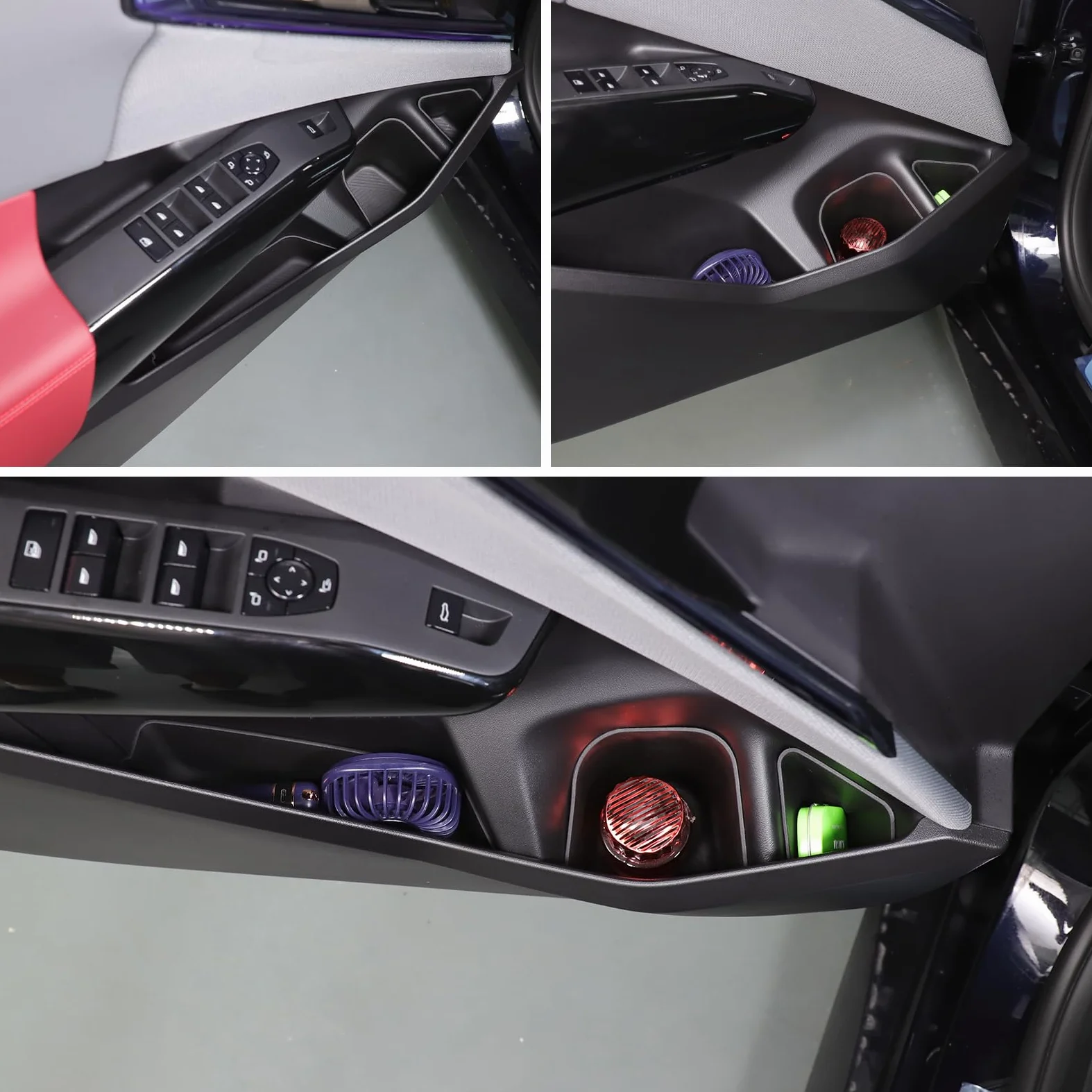 PIUGILH Caja de almacenamiento para puerta delantera de coche adecuada para BMW X3 2025, caja organizadora de puerta de coche para BMW X3 G45 accesorios, juego de 6 organizadores de cenicero de puerta