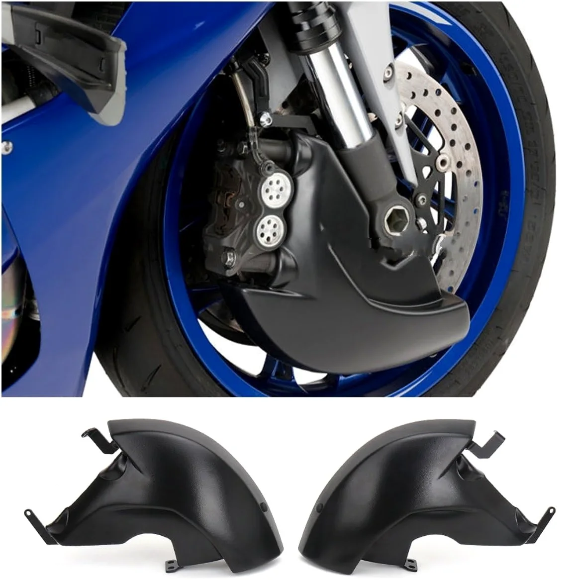Conducto de Aire Conducto Aire Freno Delantero para YZF R1 2020 2021 2022 2023 2024. | Accesorios de motocicleta ABS pinza de freno conductos de refrigeración de aire enfriador de disco delantero(B)