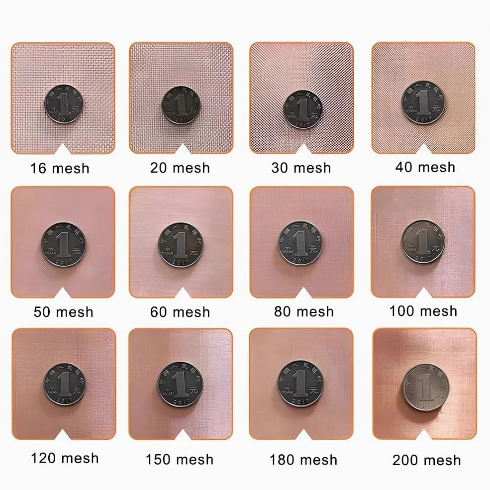 Malla De Cobre Puro Al 99,9 %, Malla Tejida De Alambre Inoxidable De 10-350 Mallas, Para Manualidades, Protección De Ventanas, Jaula De Faraday, Uso En Laboratorio Y Blindaje EMI. -(300 mesh)