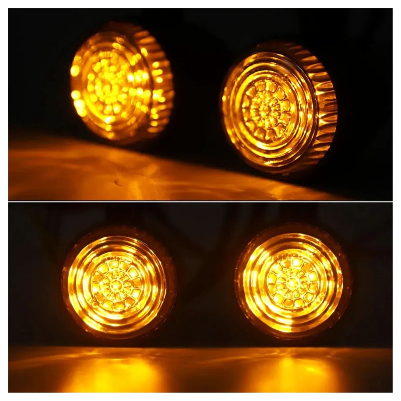 Luces indicadoras Motocicleta Luces Intermitentes LED M10 para Motocicleta, Intermitentes Ámbar, para Ho&nda para Ya&maha Cafe Racer, Dirt Bike, 12 V