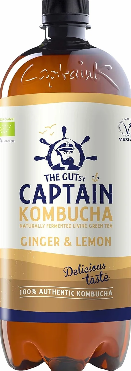 Gutsy Captain Kombucha 8x1l Bebida Probiótica Naturalmente Fermentada Sin Aditivos ni Conservantes Sin Pasteurizar Vegan MixBox