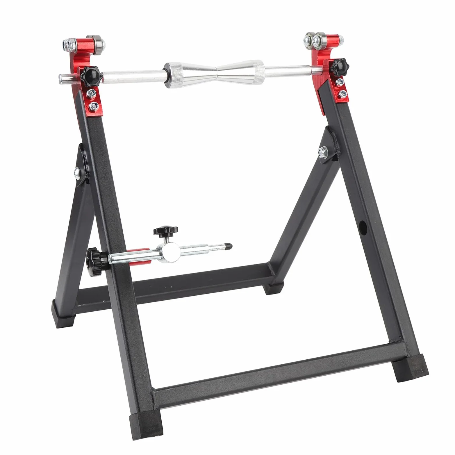 Cuifati Soporte para Equilibrador de Ruedas para Ruedas de Moto de Cross, Conos de Centrado Ajustables de Acero y Aluminio de Alta Resistencia, Equilibrador de Neumáticos Plegable Portátil para