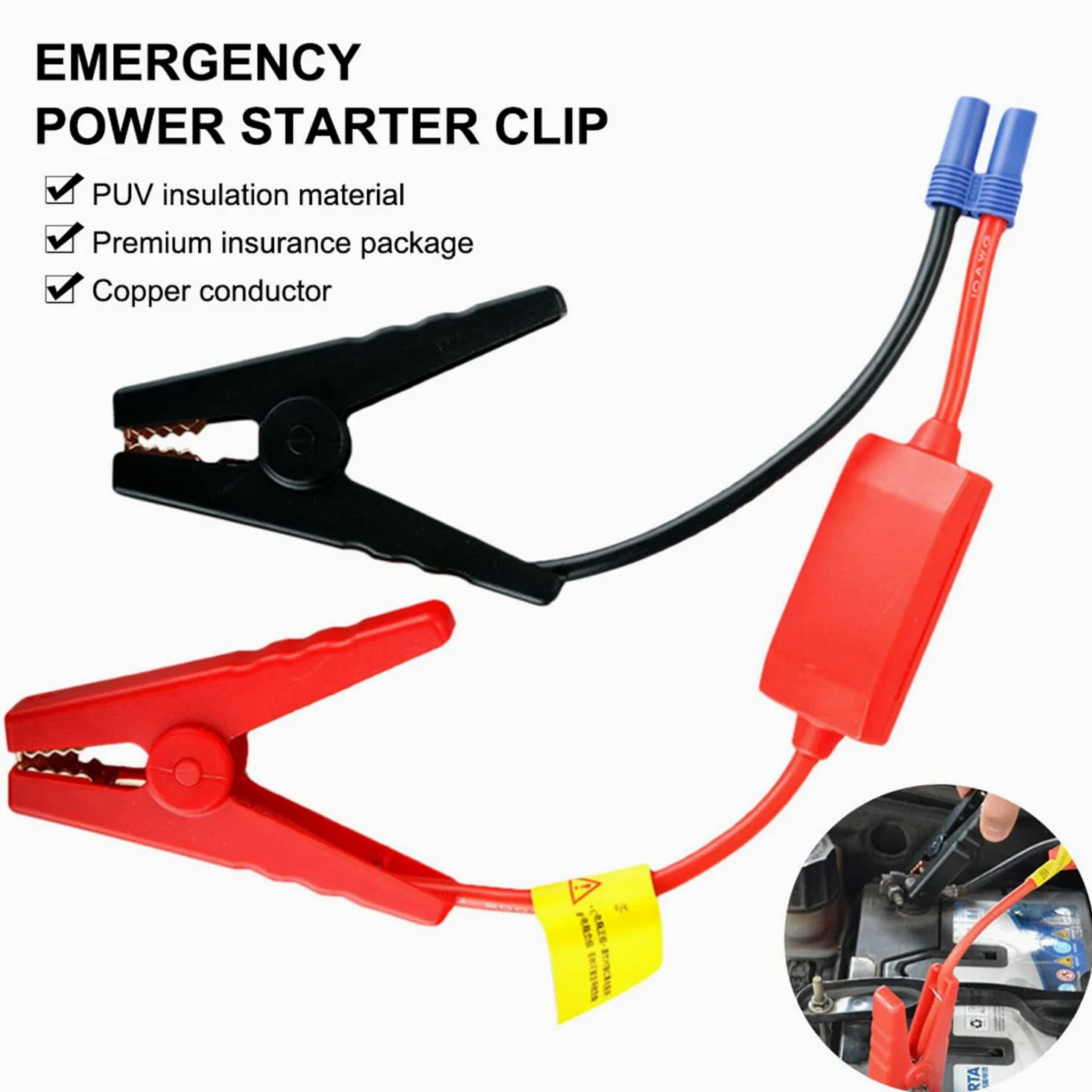 Arrancador de batería de Coche, 1000 A, 28 000 mAh, portátil, 12 V, para Motores de Gasolina de hasta 6 L y diésel de 4 L, con Pinzas Inteligentes.