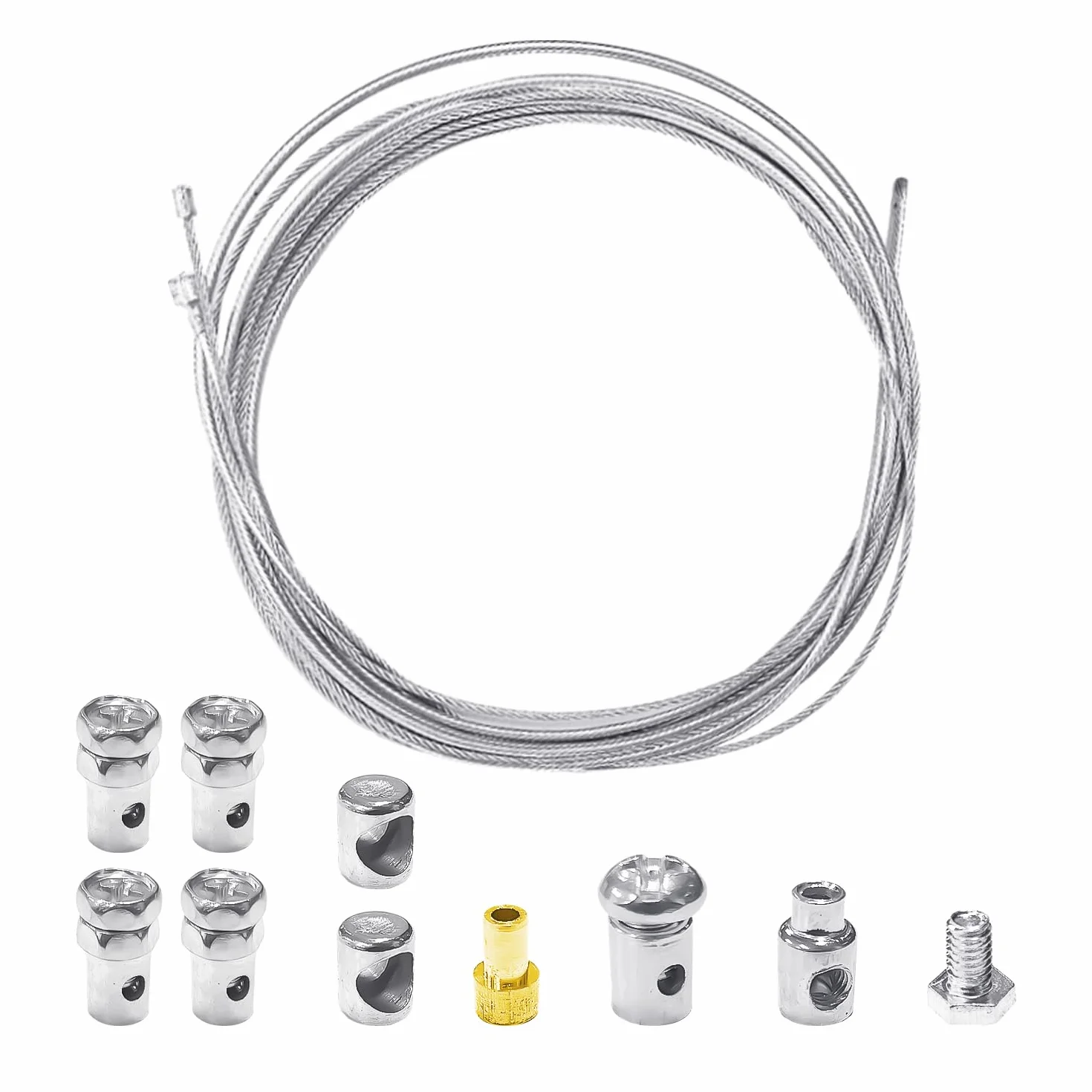 1 juego de reparación de cables universal, palanca de gas, kit de reparación de cables de motocicleta, freno, cable de embrague, accesorios de reparación de cables con resorte, cable de cambio de
