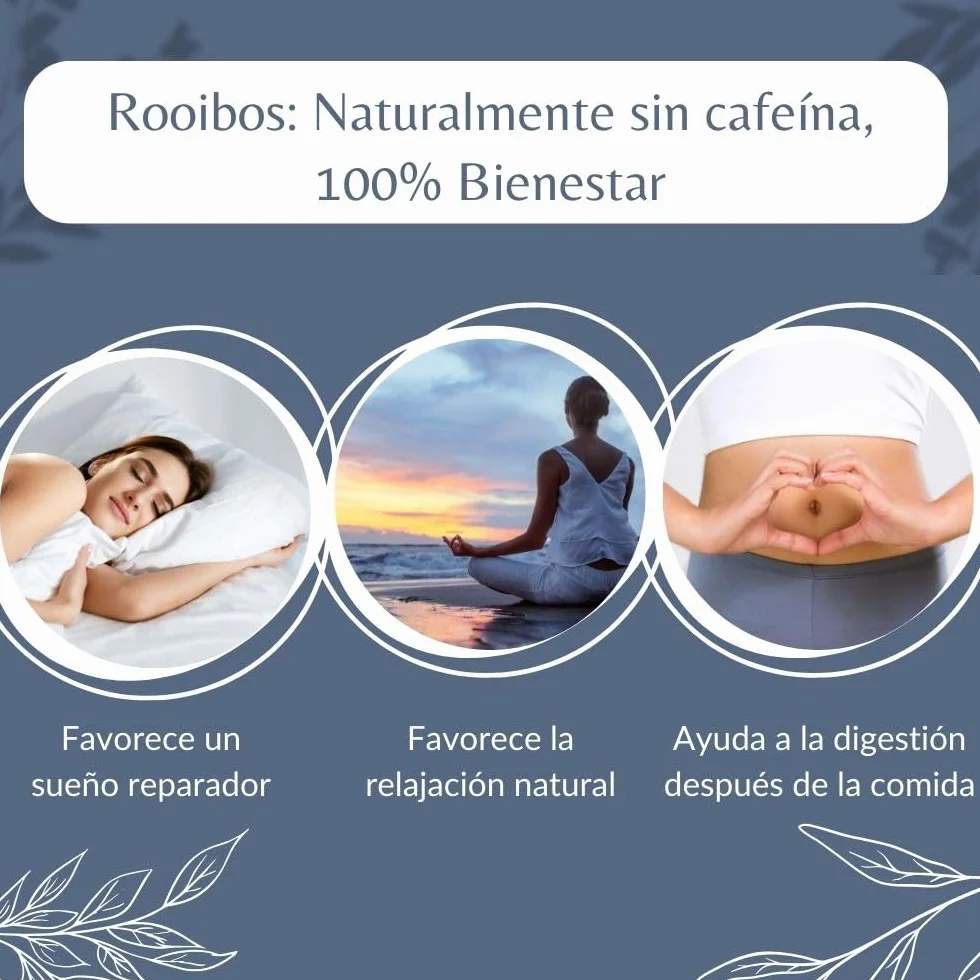 Rooibos Orgánico Infusión Vegana Hoja Suelta 100% Natural Libre de OGM Agricultura Ecológica Envasado en Francia 200g