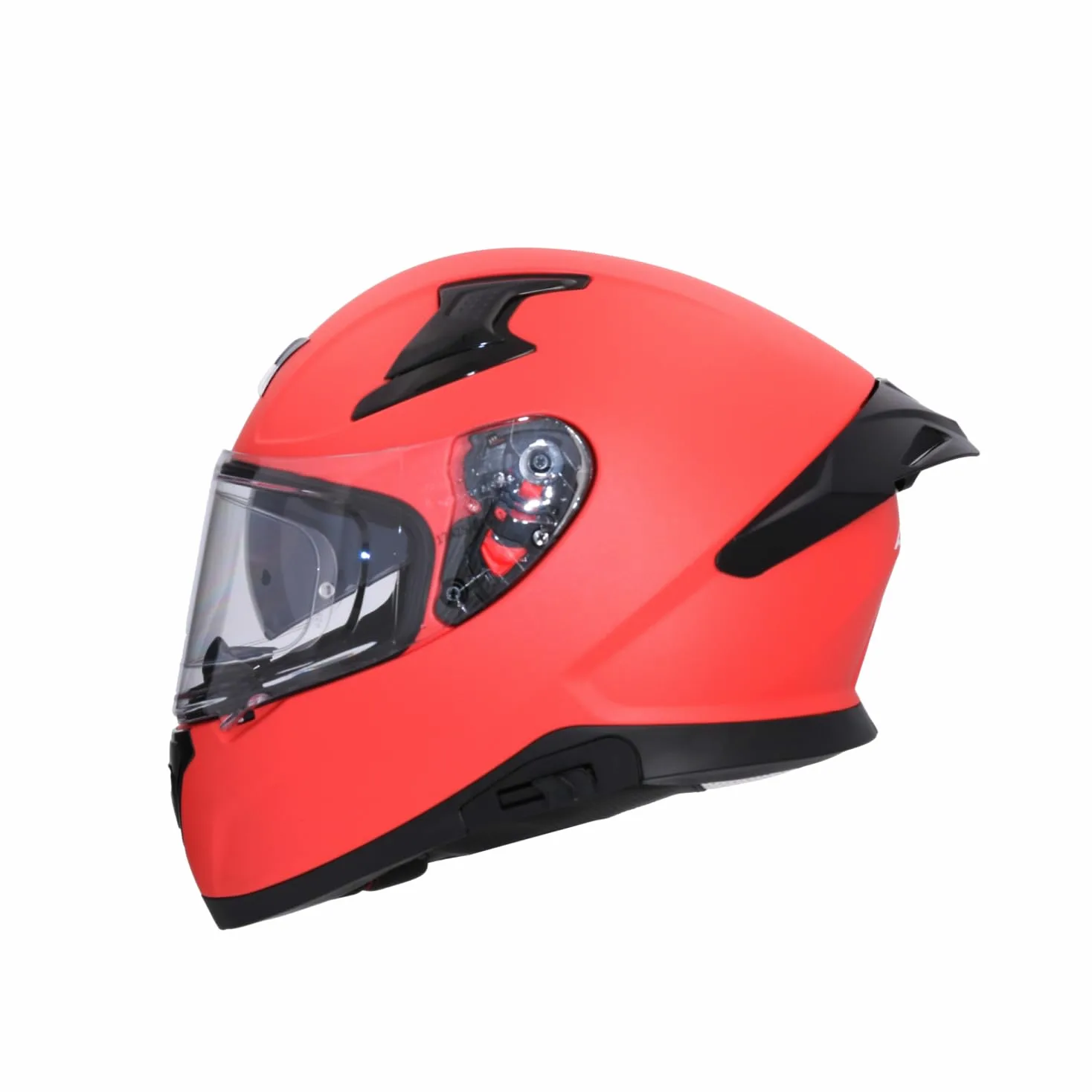 Casco AXOR Apex Solid Casco Integral de Moto Rojo Mate con Pantalla Extra y Lente Solar, Diseño Deportivo, Talla XL