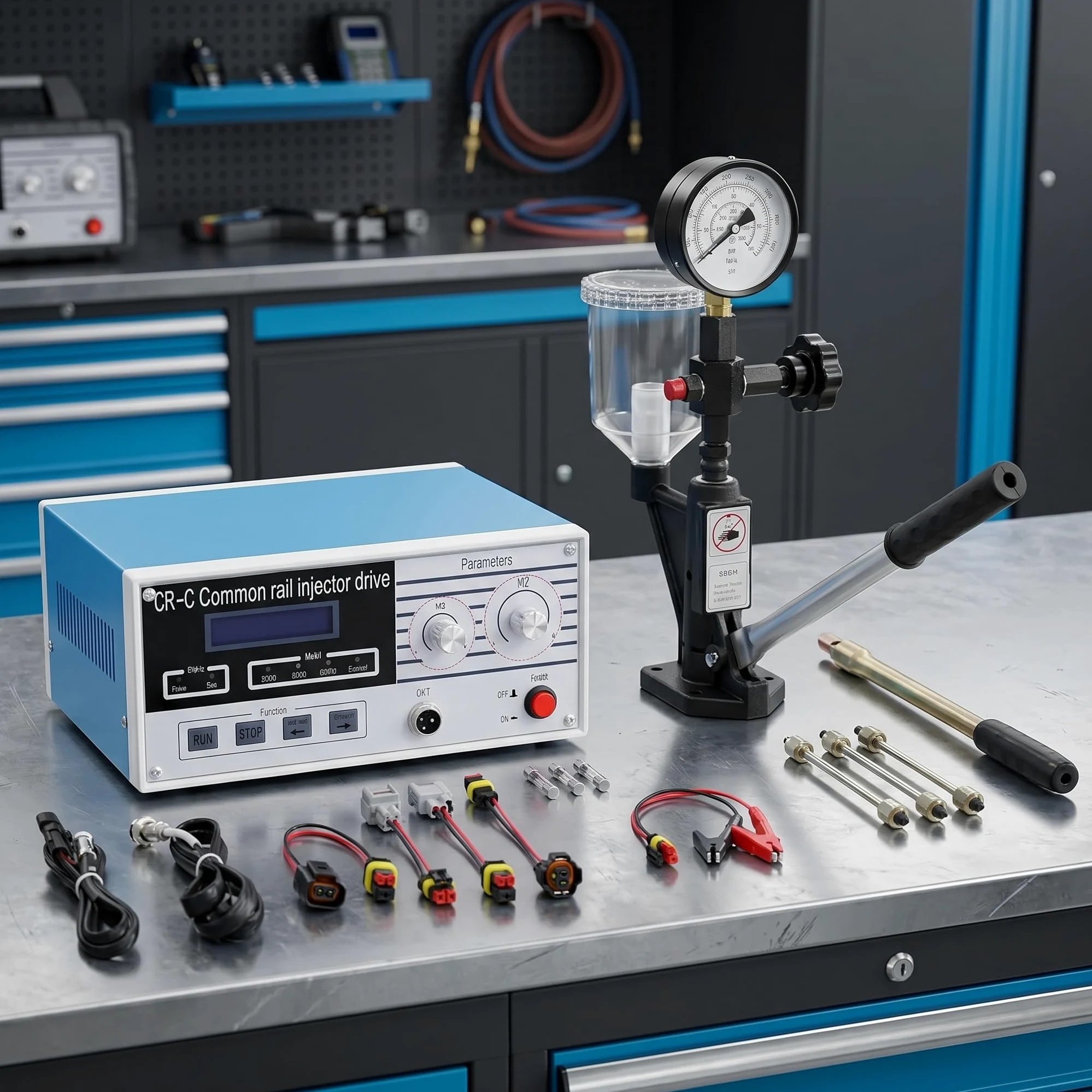 Máquina De Prueba De Inyectores, Probador Common Rail, Probador De Inyectores Diésel, Dispositivo De Prueba De 0 A 600 Bar Para Inspección De Inyectores Common Rail Y Reparación De Motores Diésel