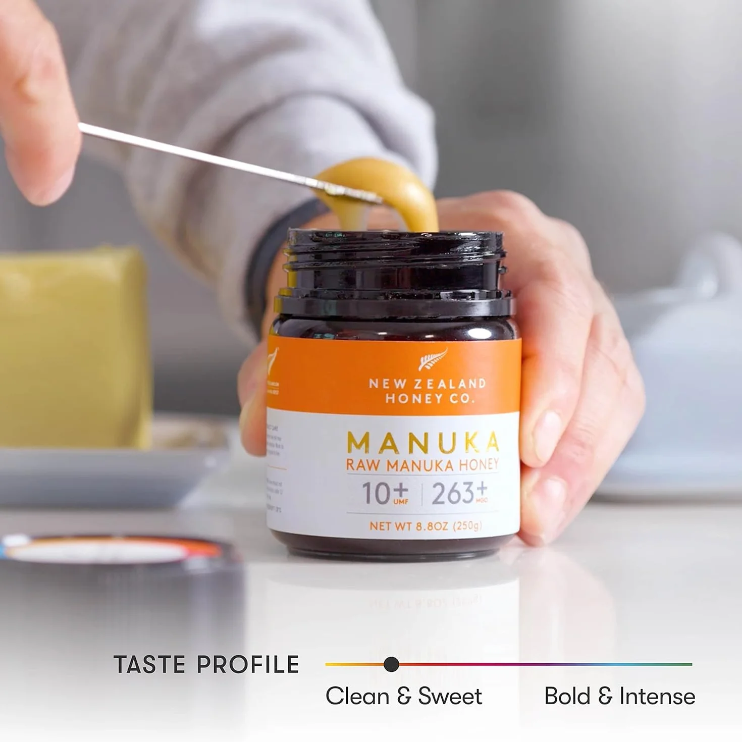 New Zealand Honey Co. Miel de Manuka MGO 263+ UMF 10+ 250g Tarro Cotidiano Miel Monofloral Certificada