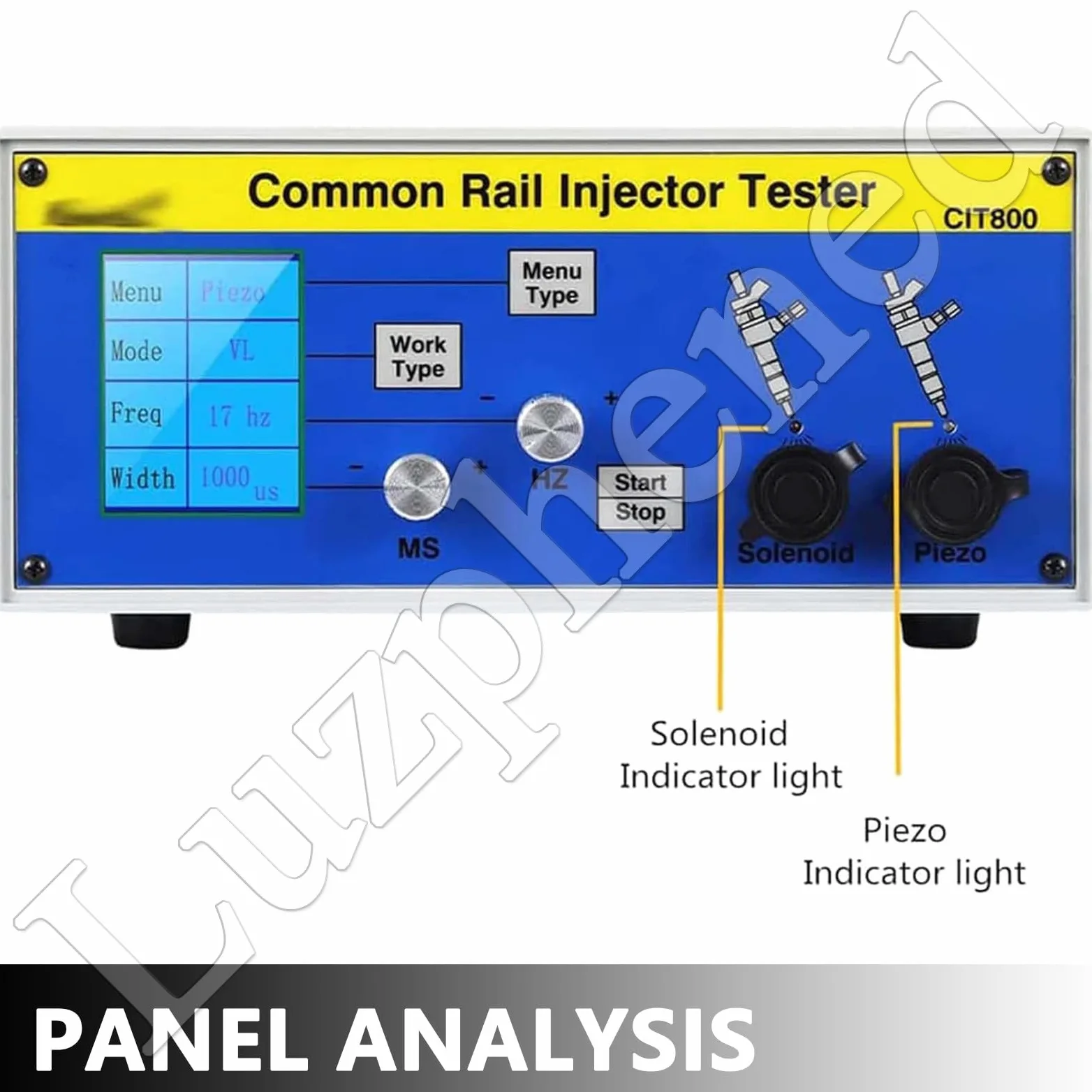 Comprobador de inyectores Common Rail CR-C, Comprobador de inyectores de Carril común Multifuncional S60H, para inyectores diésel,Dispositivo de diagnóstico en Motor Diesel