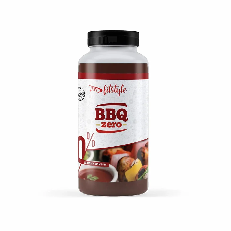 Salsa Barbacoa 0% FITstyle 280ml Sin azúcar Sin grasa Textura espesa Sabor intenso