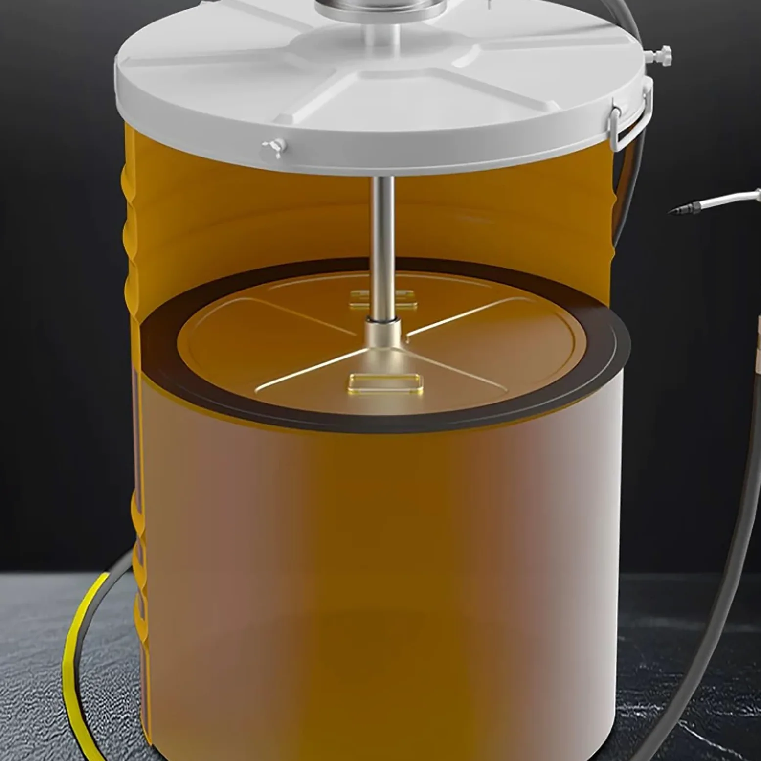 Bomba Lubricadora de Grasa Neumática de Alta Presión para Bidones | Portátil e Industrial, Relación de Presión 80:1, para Mantenimiento de Maquinaria Industrial