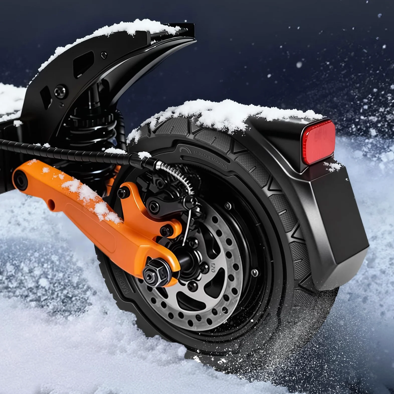 9x3.0-5.5 Neumático Macizo para Kukirin G2 Pro, Zero 10X y Dualtron Eagle Pro Patinetes Eléctricos - Neumático de Repuesto Antideslizante para Nieve Todoterreno, Apto para Nieve (1 Unidad)