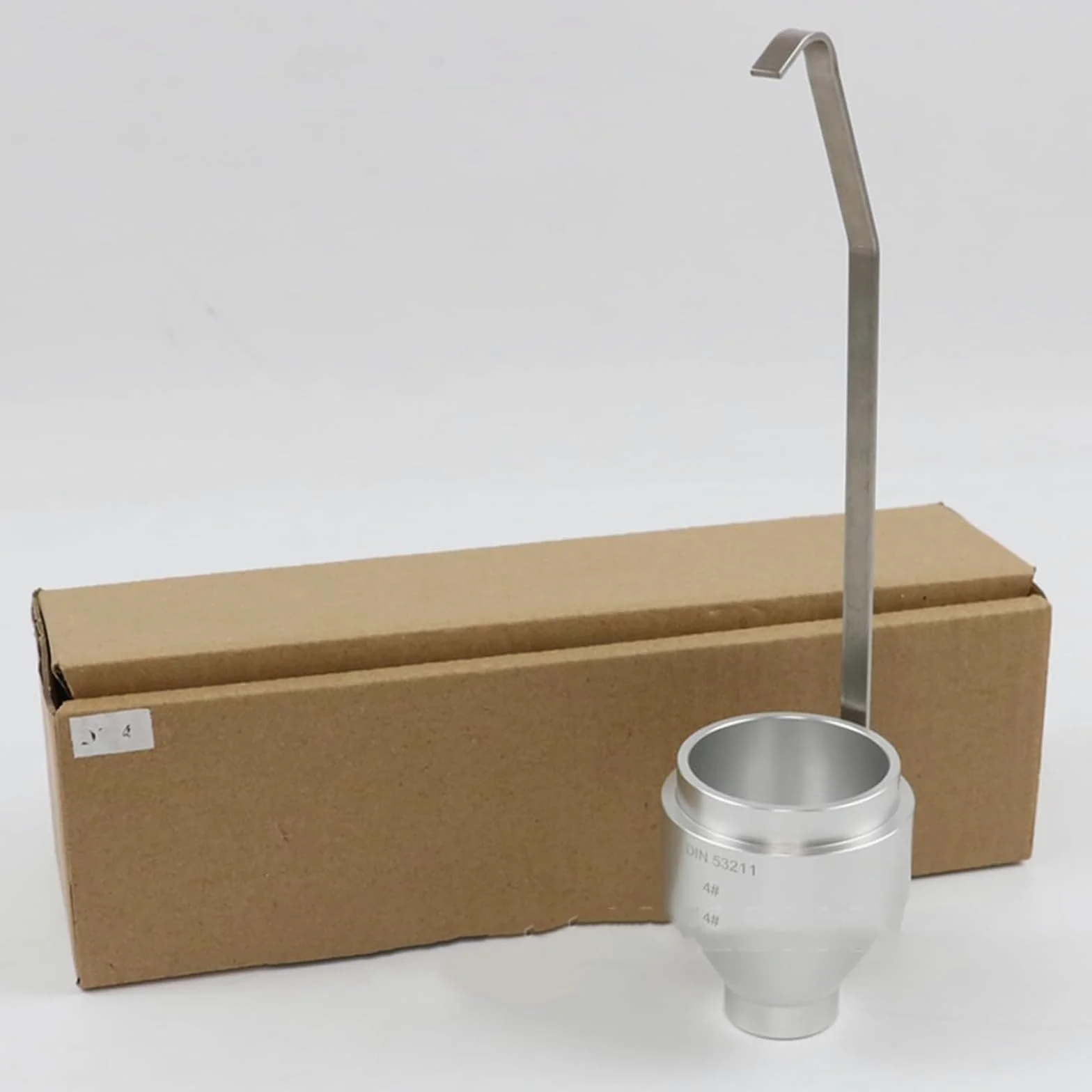 DIN - Vaso de viscosidad de inmersión, probador portátil de viscosidad de pintura, capacidad de 100 ± 1 ml, boquilla de acero inoxidable de 4 mm para revestimientos, tintas y pinturas