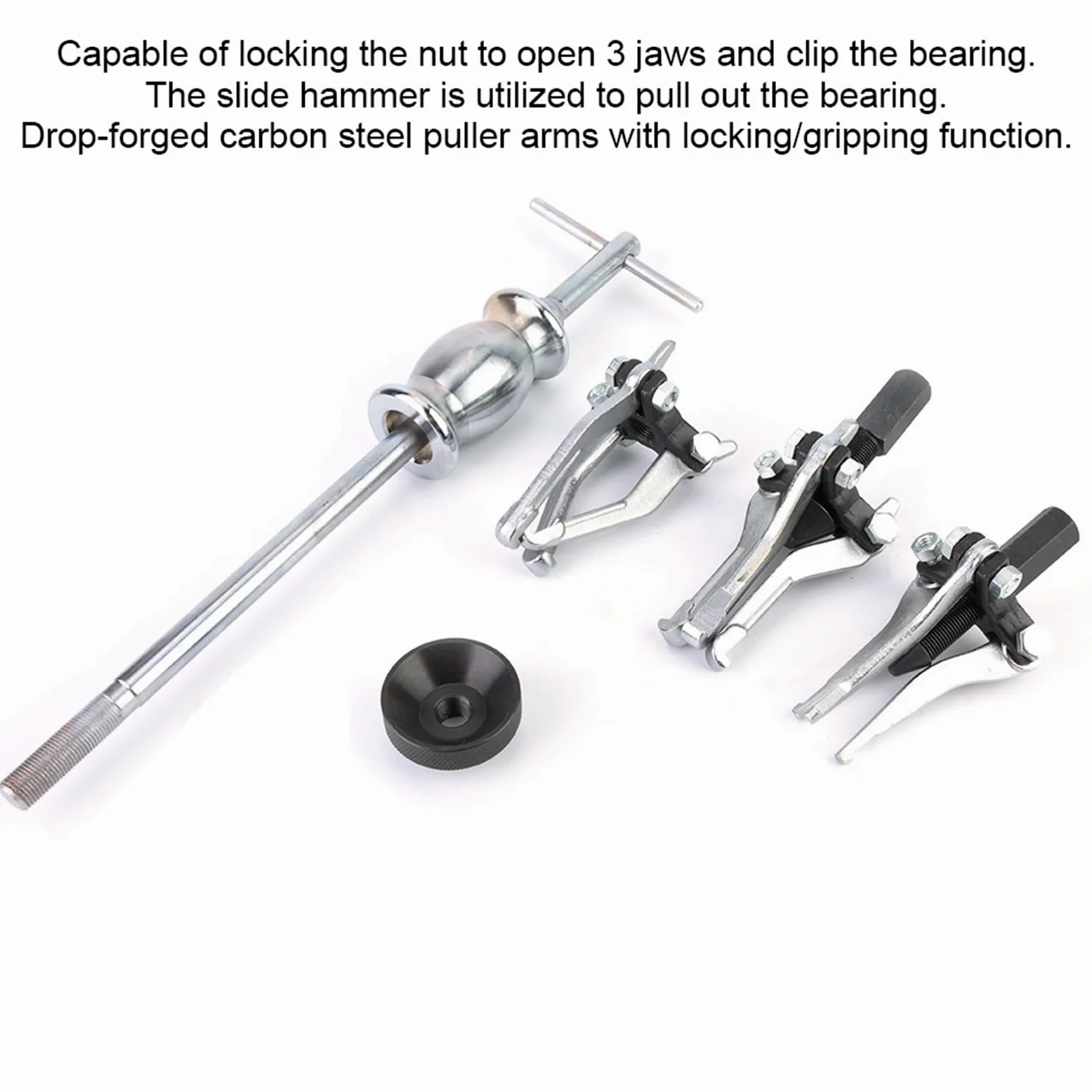 Kit de Herramientas de Extracción de Extractor de Cojinetes de Engranajes de Alta Resistencia, 5 uds., para Mecánicos, Extractores de Triple Pata de 100mm con Martillo Deslizante