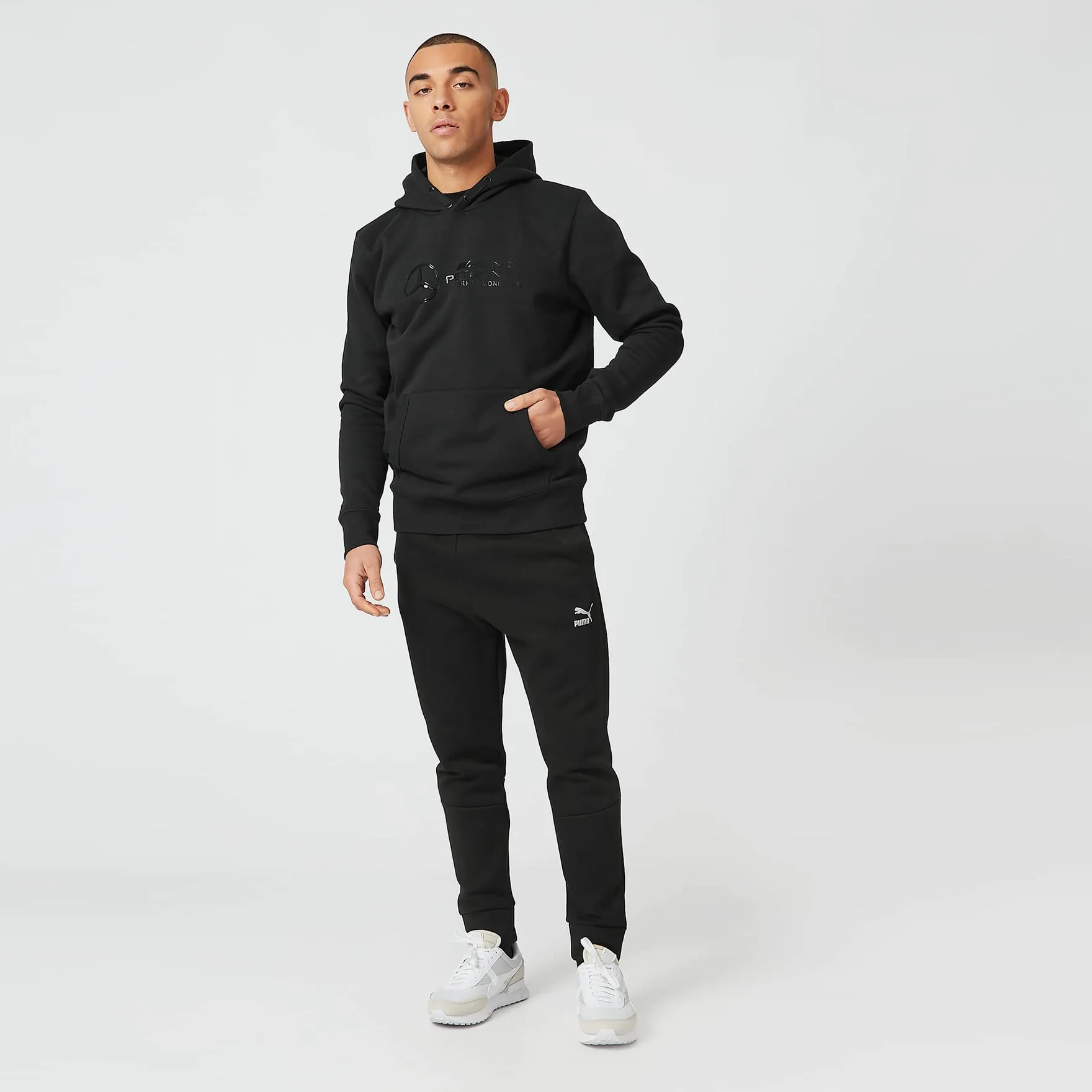 Mercedes AMG Petronas Formula One Team - Colección Oficial de Productos derivados de la Fórmula 1 - Stealth Logo Sudadera con Capucha