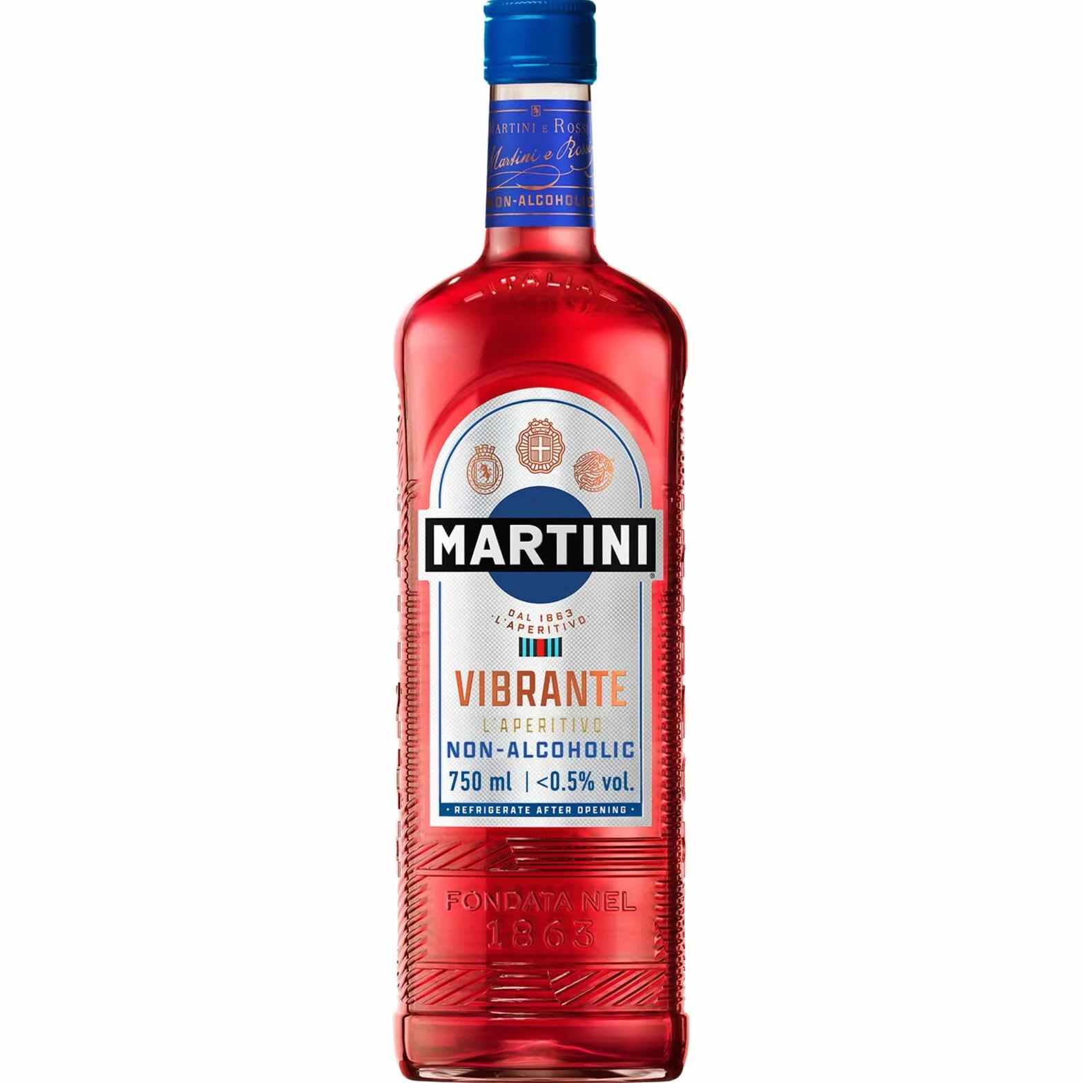 MARTINI Vibrante Aperitivo sin Alcohol 75cl con Infusión de Botánicos Superiores