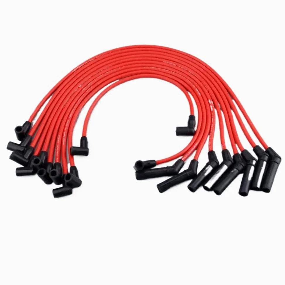 Kit de cables de encendido de bujía de 9 mm de diámetro compatible con motores Mustang 1964-1995 5.0L 5.8L V8 de bloque pequeño 302W