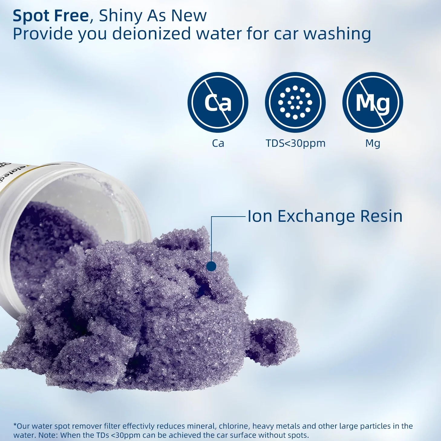 Sistema de lavado de coches de 2 etapas DI con agua desionizada, sistema de lavado de coches sin manchas, agua limpia impecable, limpieza de automóviles/autocaravanas/ventanas, sin secado, resina