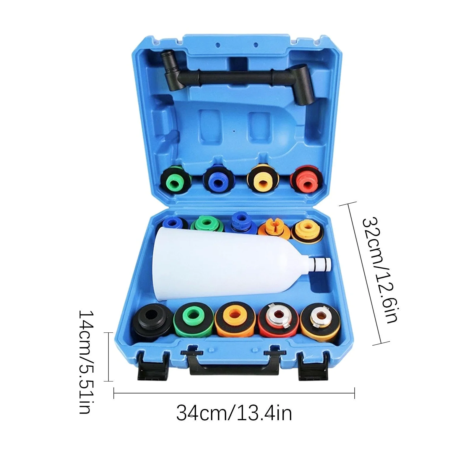 Embudo Para Del Motor 16 piezas juego de embudo con purga flexible, | Kit de embudo de purga de refrigerante Para Automóviles Camiones SUV De Refrigeración Radiador Purga