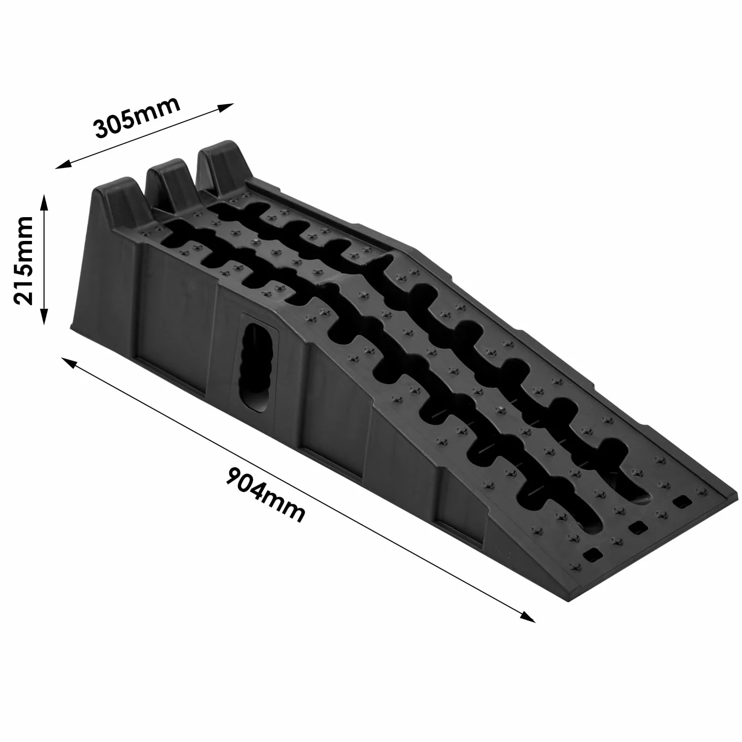 KATSU Tools 2 Piezas Rampas de Plástico para Coche, Apilables, 5 Ton Capacidad, Rampas de Garaje Resistentes para Caravana Camping Auto Taller Servicio de Coche 161934