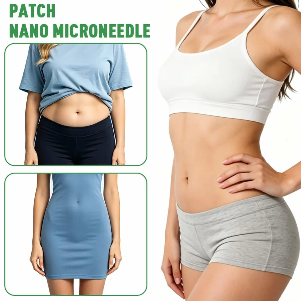 Moringa 10 en 1 Parches con Nano Microaguja y Berberina para Adelgazar, Parche Natural 2026, 4 Cajas