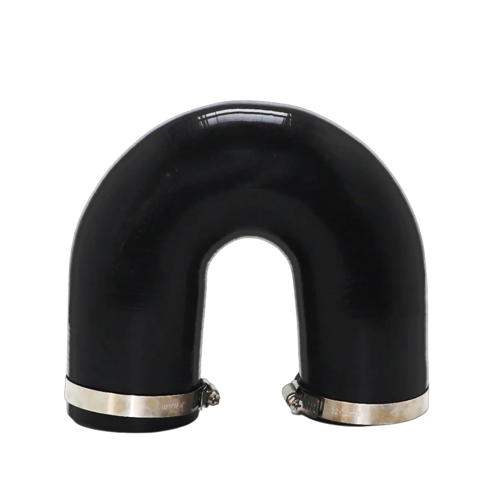 Tubo Admisión Aire Manguera Tubo Silicona 180 Grados, Conector En Forma U, Adaptador Reductor, Gel De Sílice Resistente A Altas Temperaturas Toma Aire(Negro,ID 89MM)