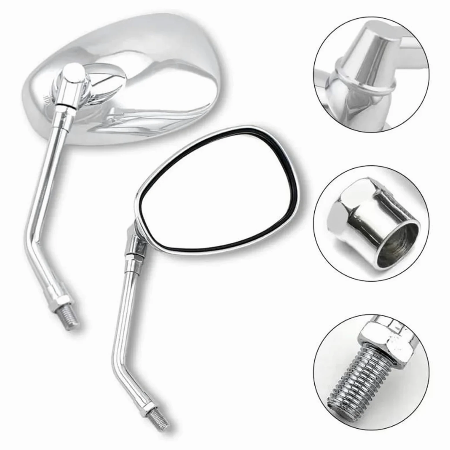 espejos laterales moto Espejos Retrovisores Universales 10mm Motocicleta Motocross Scooter Bicicleta Eléctrica Carreras Espejo Lateral Accesorios