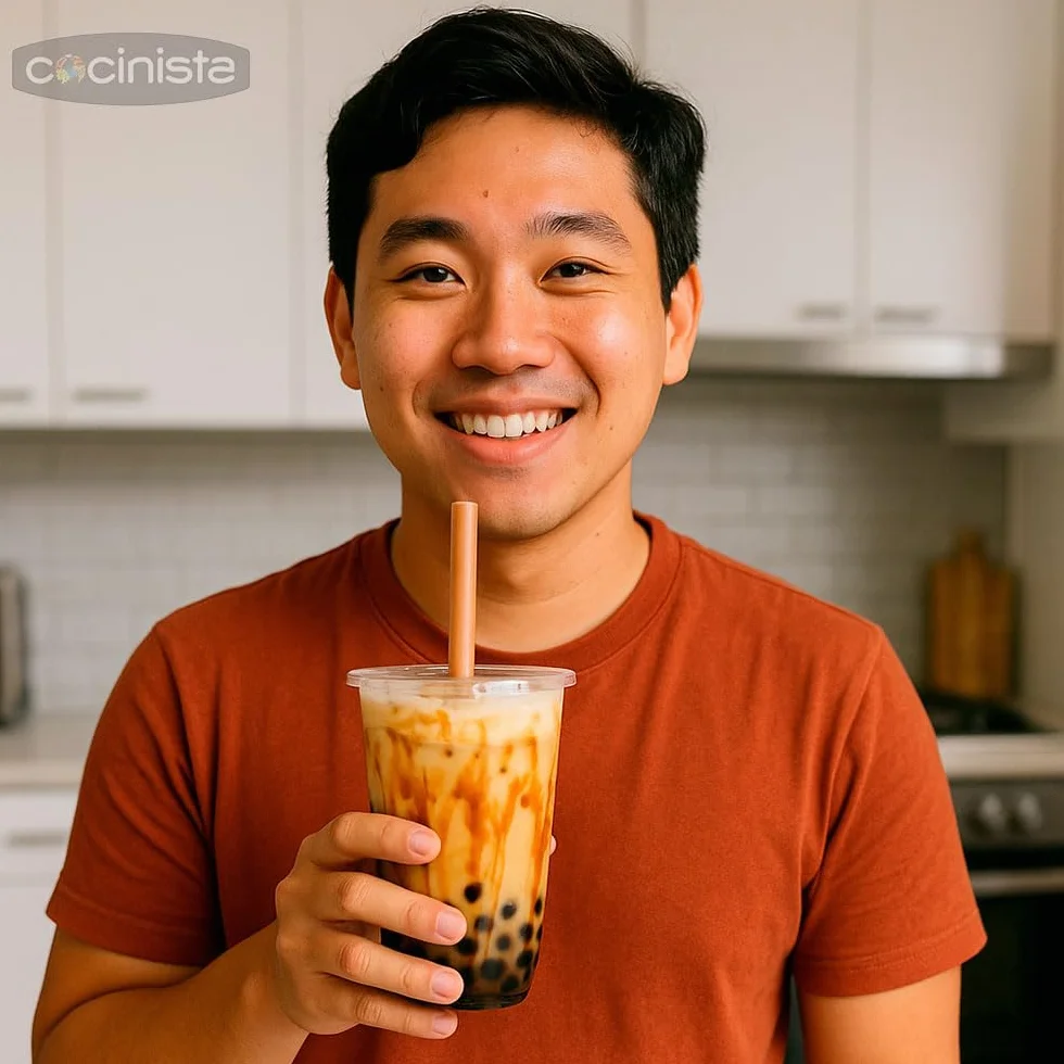 Kit Bubble Tea Azúcar Moreno 4 servicios té de burbujas taiwanés con perlas de tapioca y sirope caramelizado