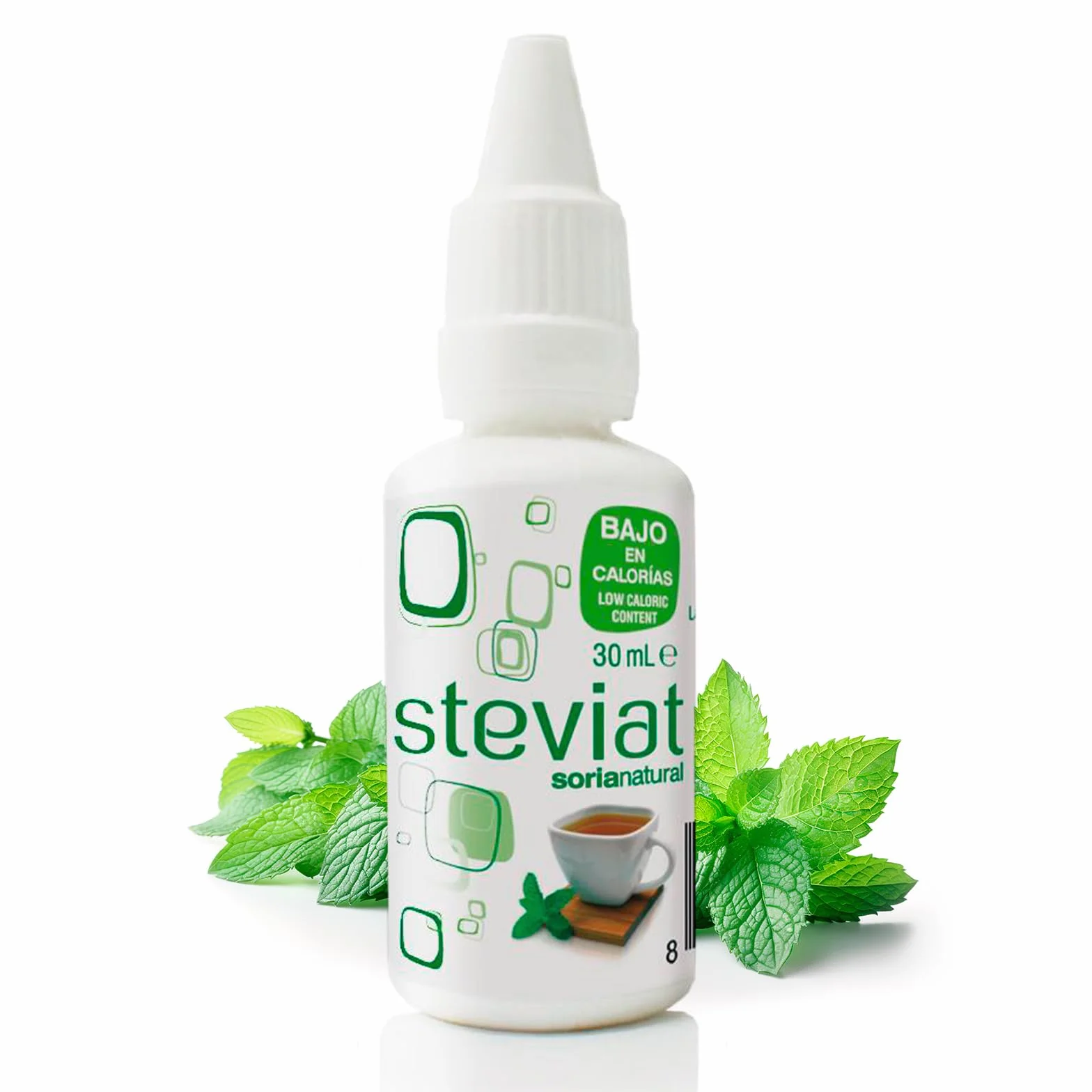 Soria Natural Steviat gotas Edulcorante de Mesa 100% Natural a Base de Glucósidos de Esteviol Stevia rebaudiana Sustituto de Azúcar Líquido Bajo en Calorías 30 ml