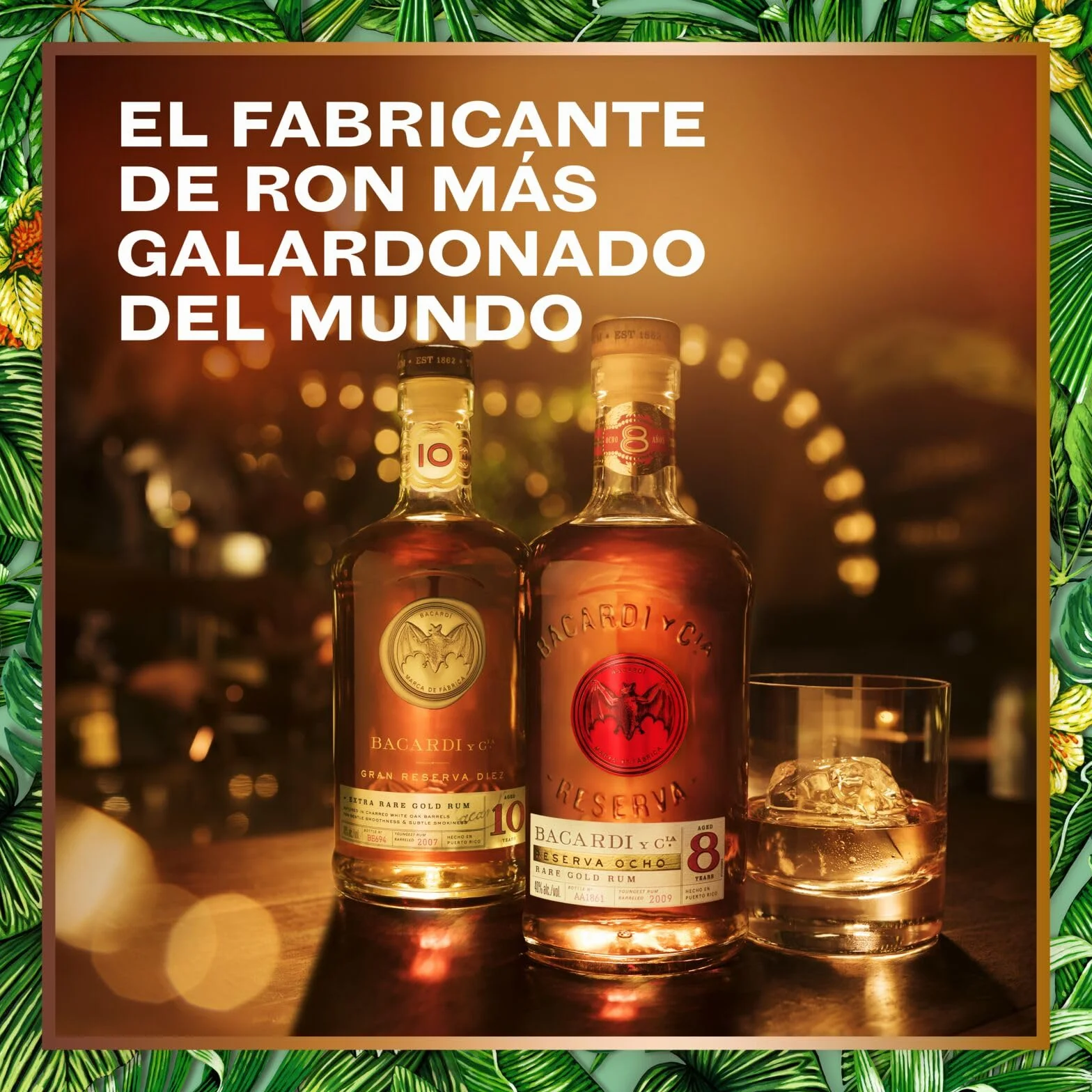 BACARDÍ Reserva 8 Ron Caribeño Premium 40% ALC. 70 cl 700 ml 8 Años