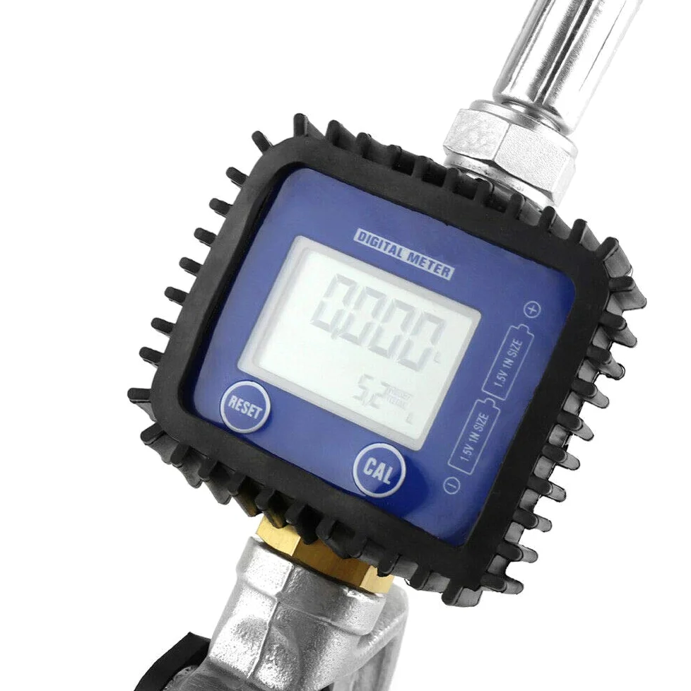 Pantalla digital Contador de aceite Boquillas Combustible Pistola Flujo Cuchillo Combustible Chmier Medios Bombas de Aceite Reabastecimiento de combustible Boquilla de Control Válvula de Control