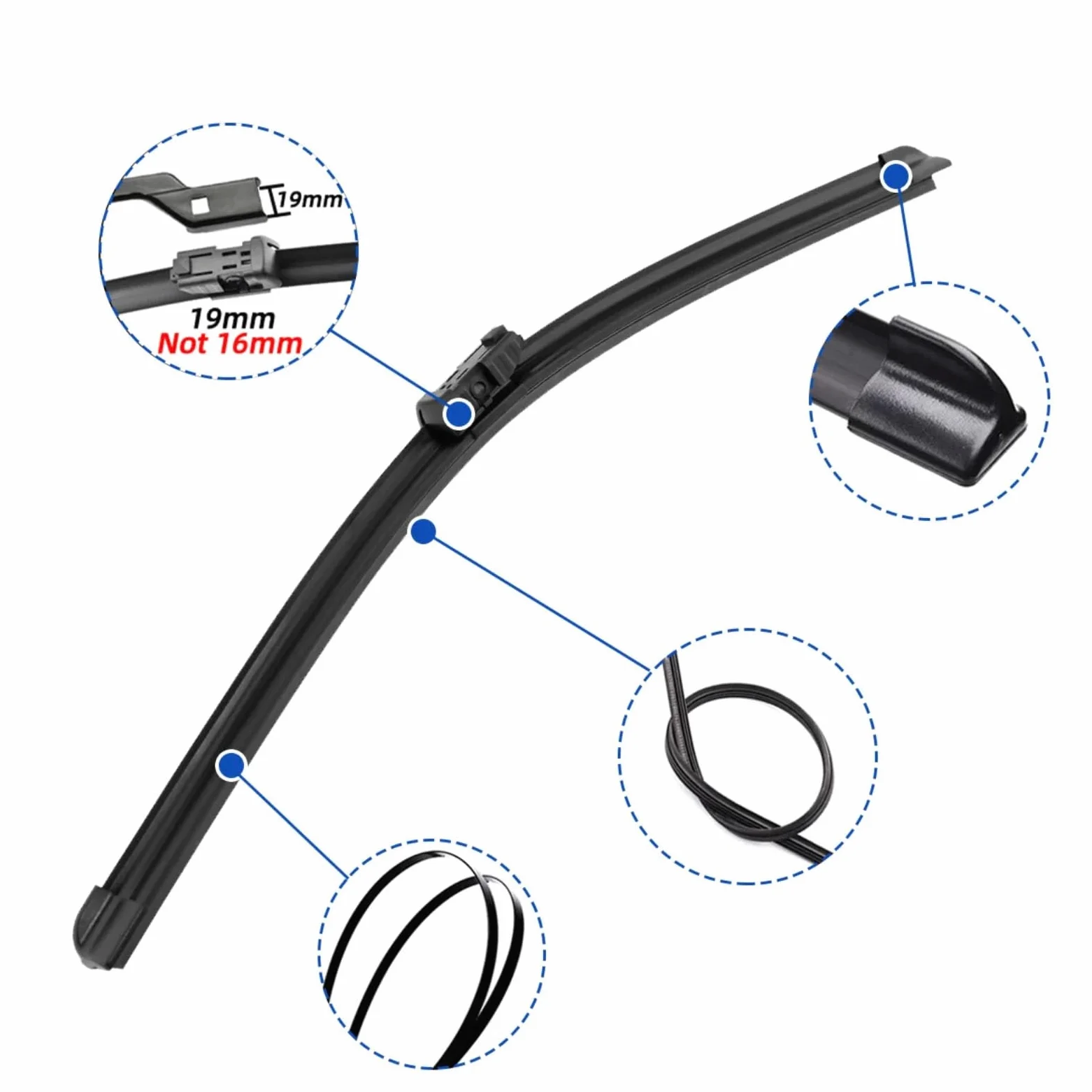 Escobilla coche Escobillas De Limpiaparabrisas Compatible Con Skoda Para Yeti 2009-2019 Piezas De Repuesto Delanteras Y Traseras | 4Front