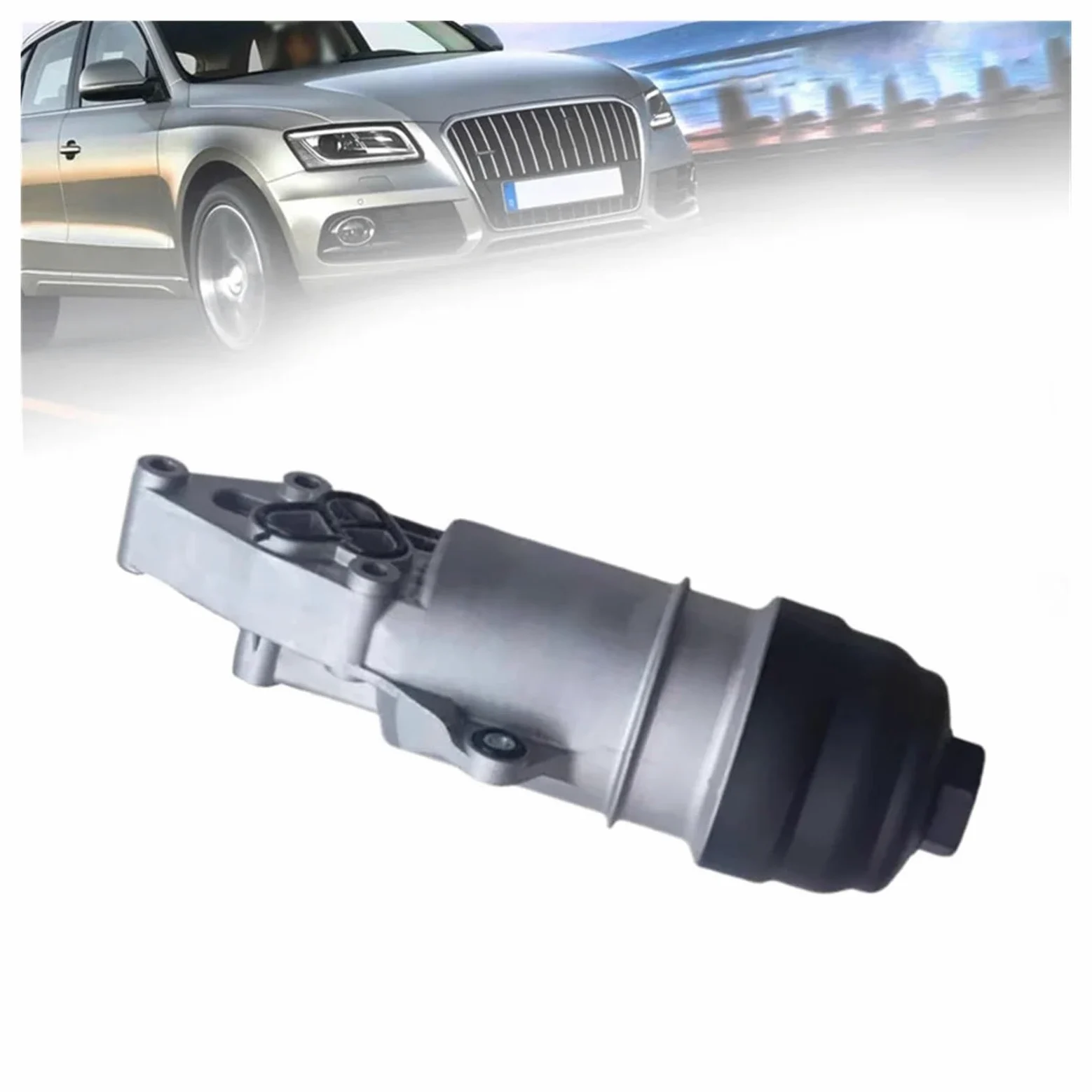 Adaptador de carcasa de filtro de aceite for automóviles compatible con Audi A4 A5 A6 A7 A8 Q7 Quattro 2.4 2.8 3.0T 06E 115 405 K/J/E/F 06E115405K