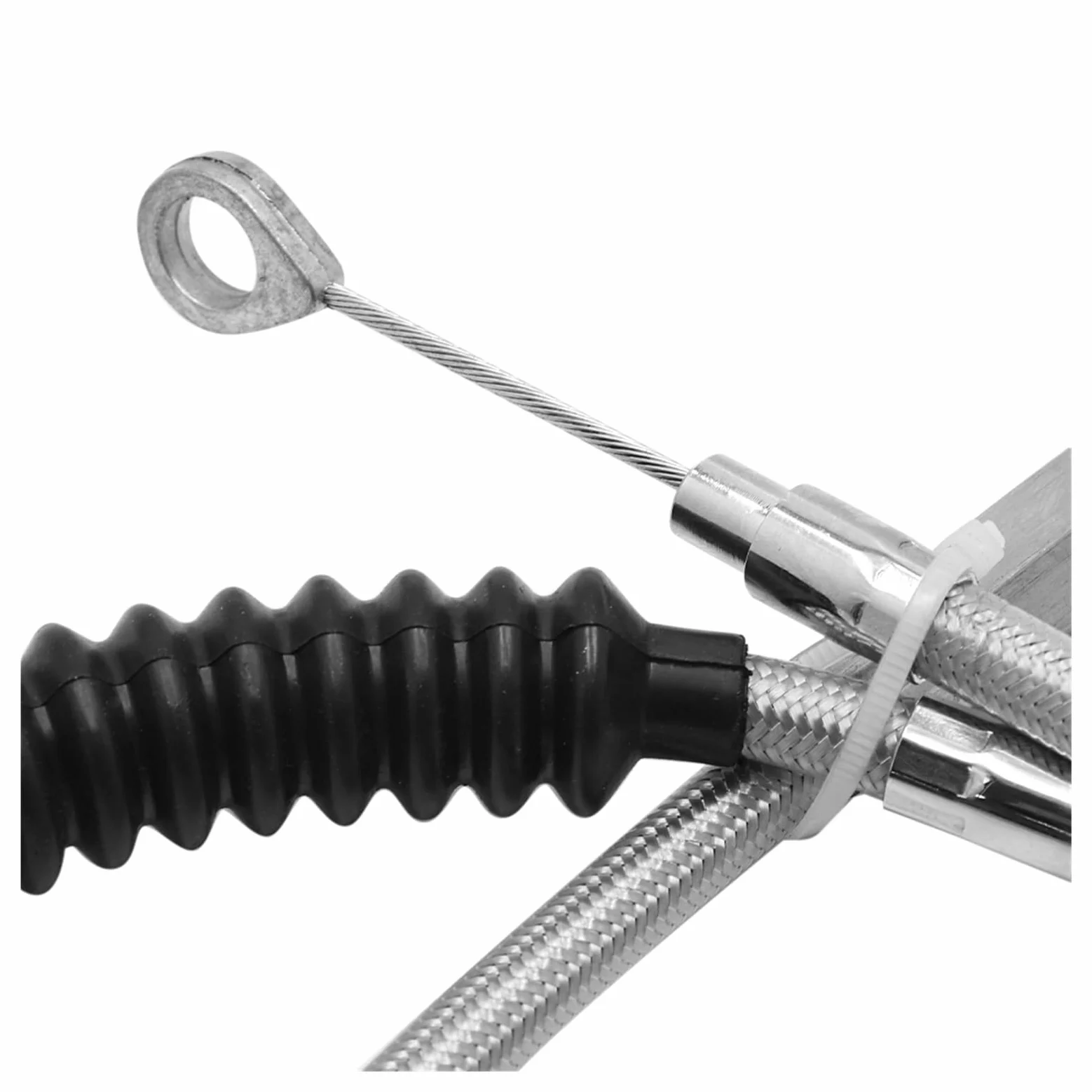 Cable de Embrague for Motocicleta, 140cm, 160cm, 180cm, Compatible con Harley | Touring Electra Street Road Glide Road King Sportster XL1200 Hierro 883(Silver 160cm)