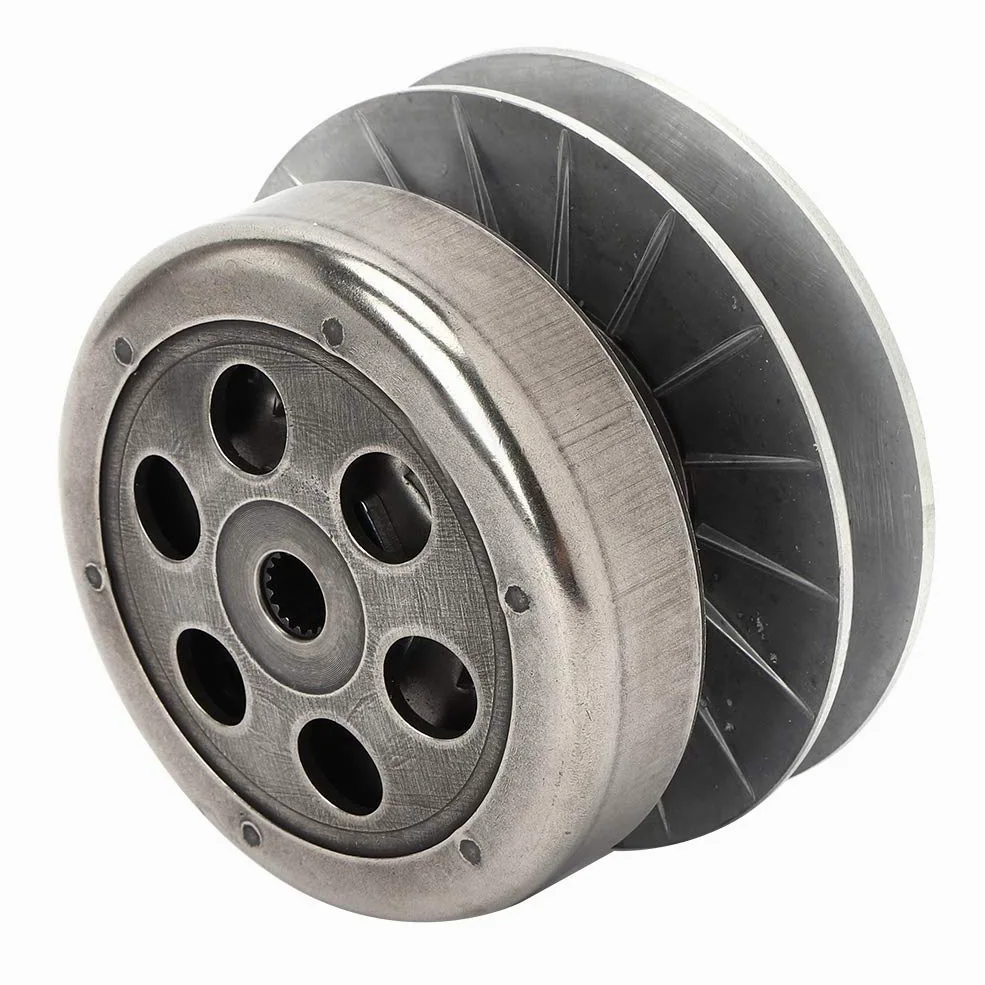 Polea conducida Embrague trasero Juego de embrague trasero Conjunto completo de embrague apto para LINHAI 250 Scooter Go Kart ATV 16T Spline